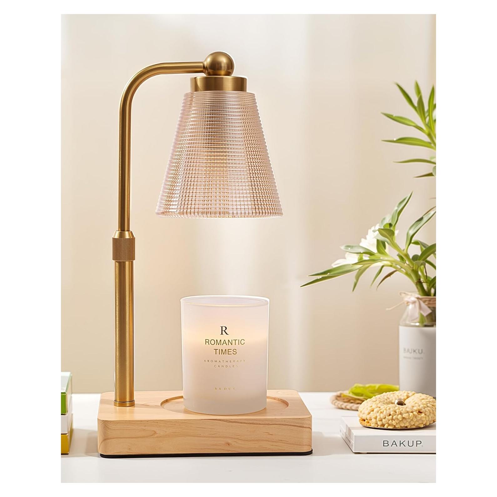 Lámpara Calentadora de Velas HONGZZI Dorada con Temporizador