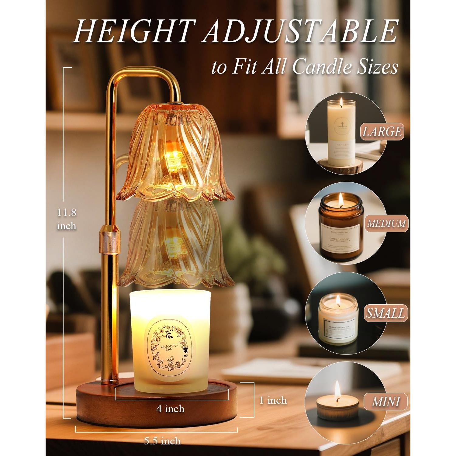 Lámpara Calentadora de Velas Funslive con Temporizador y Brillo Ajustable