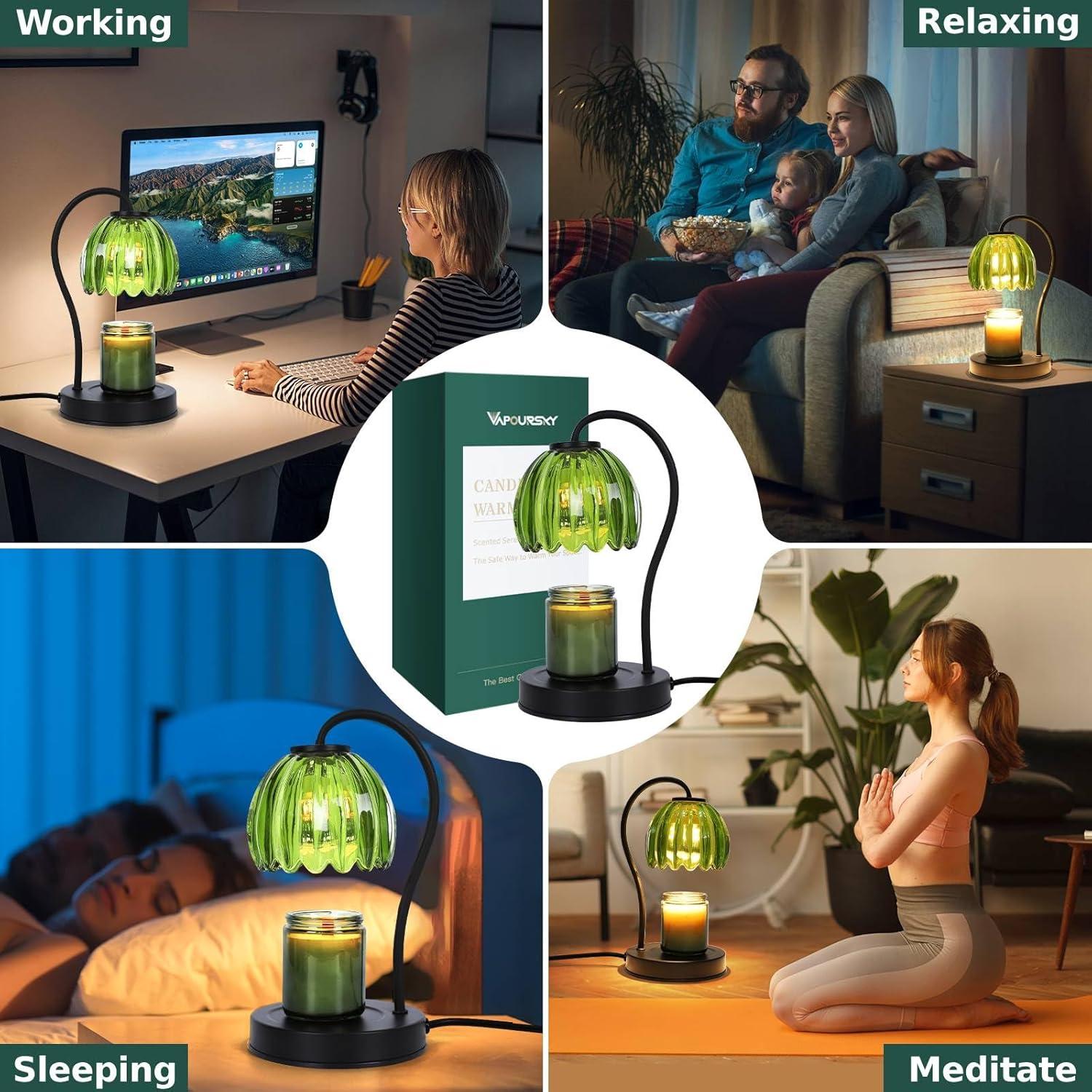 Lámpara Calentadora de Velas VAPOURSKY Verde con Temporizador