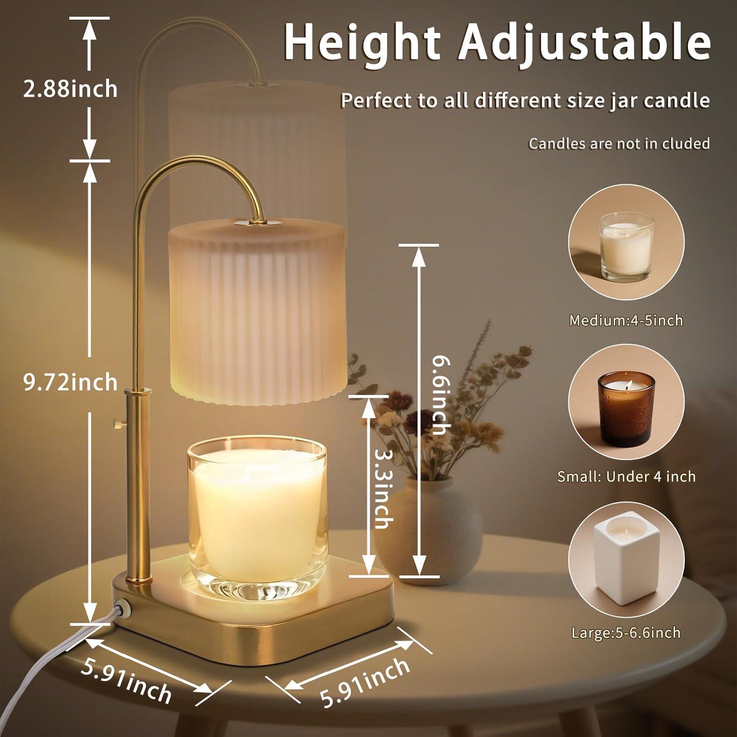 Lámpara Calentadora de Velas Fobyni Dorada con Temporizador