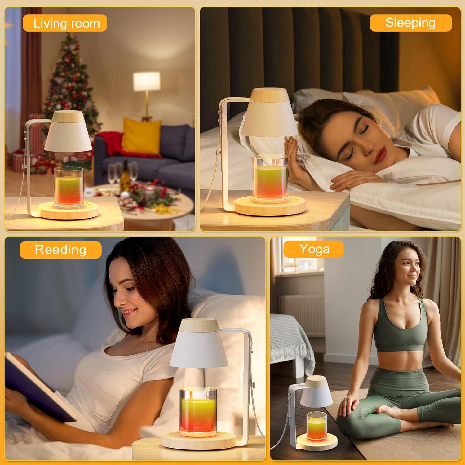 Lámpara Calentadora de Velas WOLDFY Regulable con Temporizador