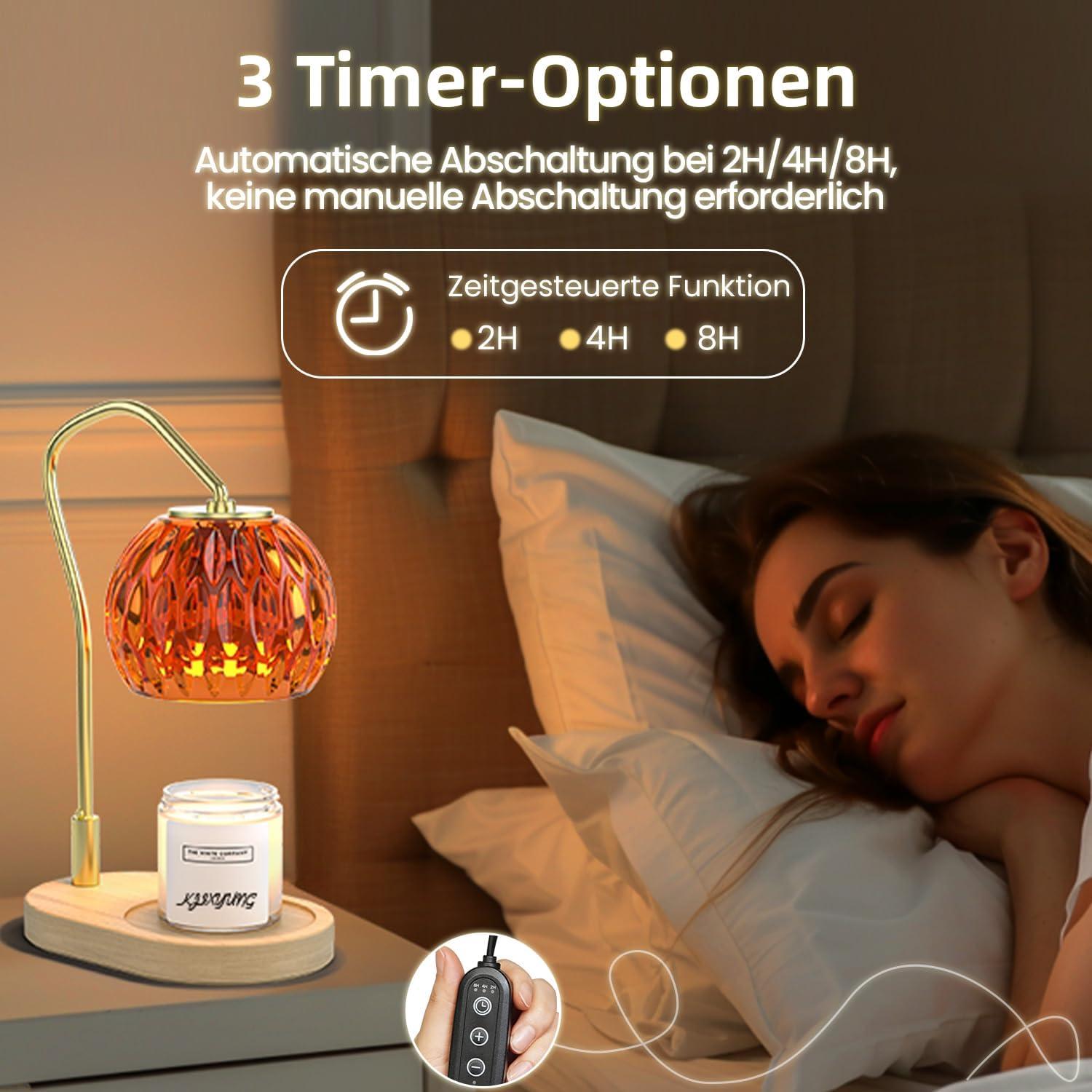 Lámpara Calentadora de Velas KJIXYUNG con Temporizador y Regulador