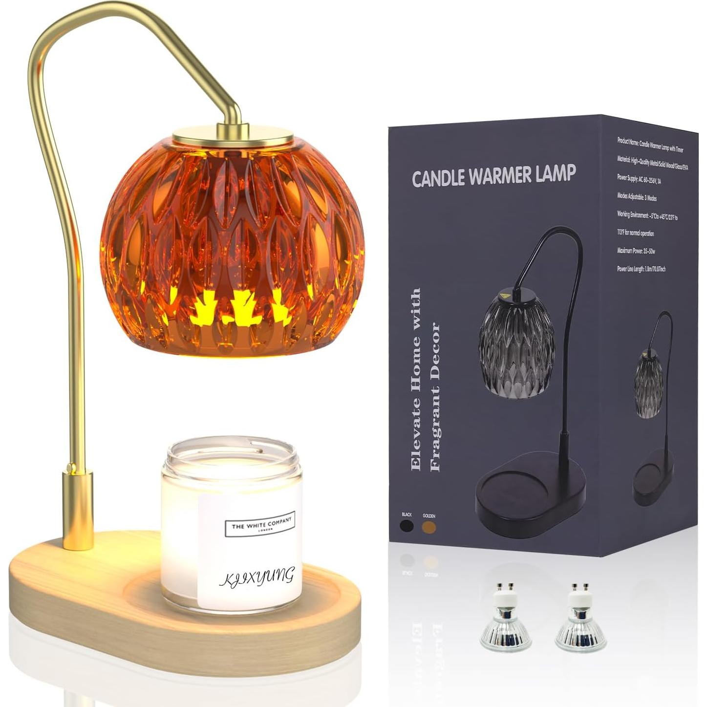 Lámpara Calentadora de Velas KJIXYUNG con Temporizador y Regulador