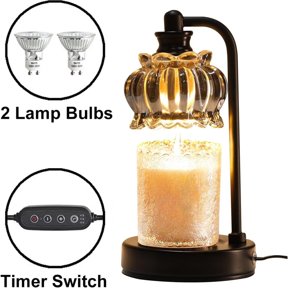 Lámpara Calentadora de Velas EMOGGOKI con Temporizador 50W