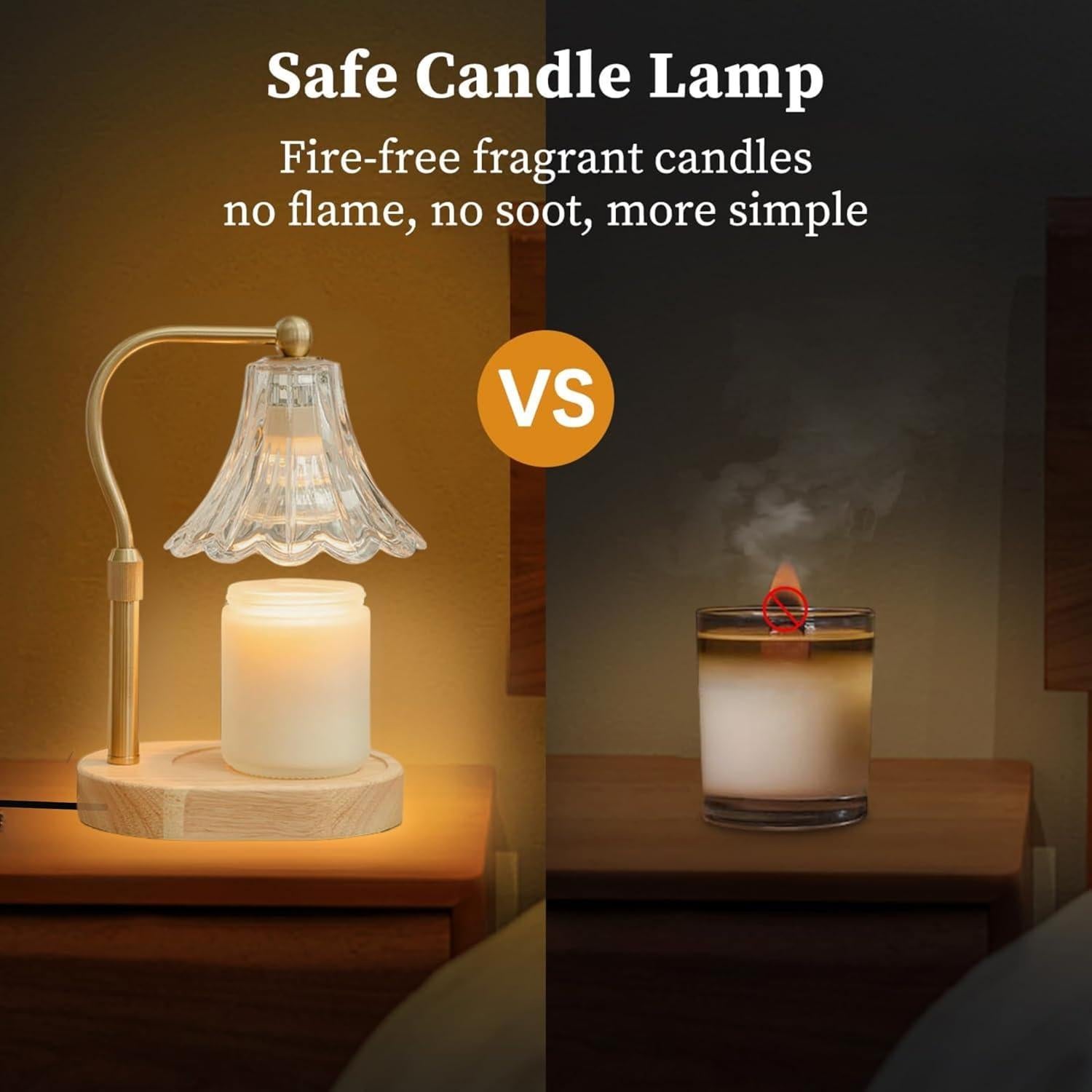 Lámpara Calentadora de Velas Vintage Beilong con Temporizador