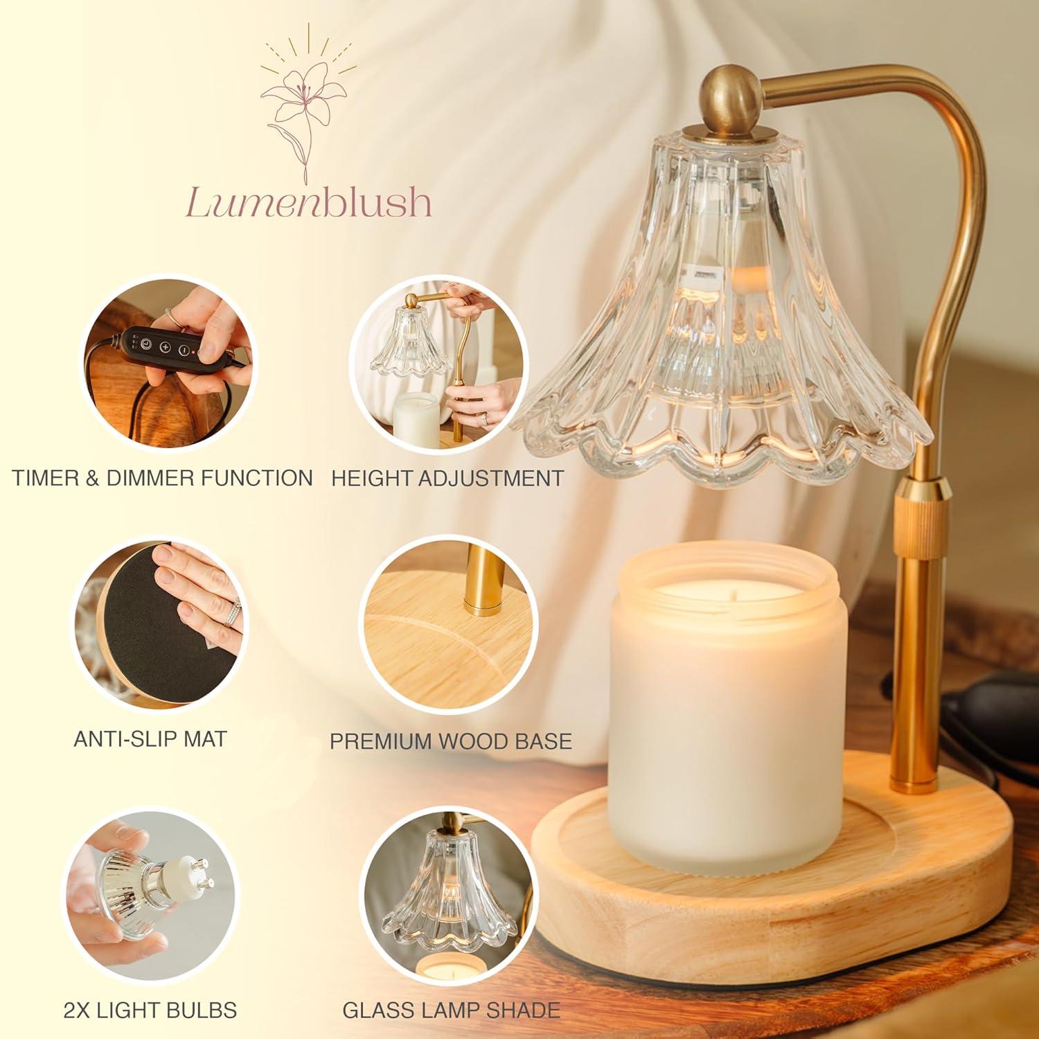 Lámpara Calentadora de Velas Vintage Beilong con Temporizador