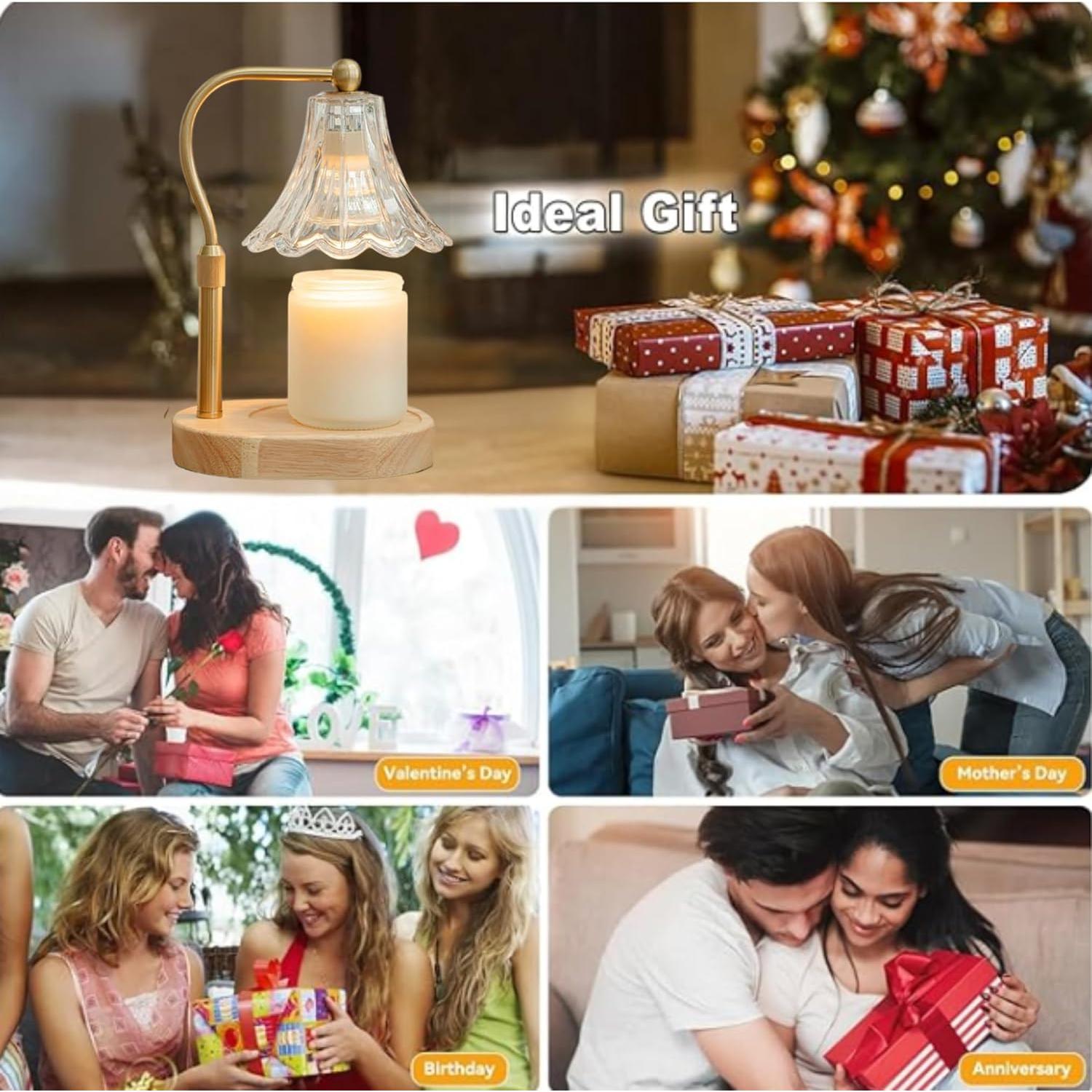 Lámpara Calentadora de Velas Vintage Beilong con Temporizador