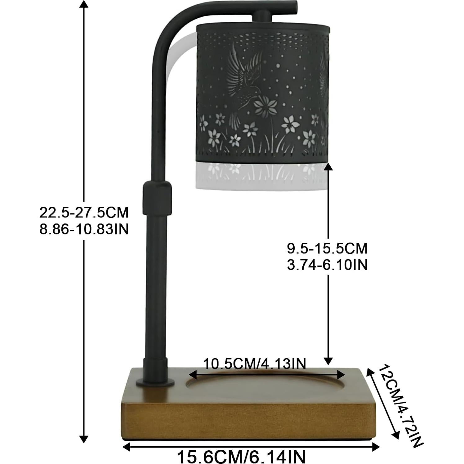 Lámpara Calentadora de Velas Eandisom 2 Paquete Negro