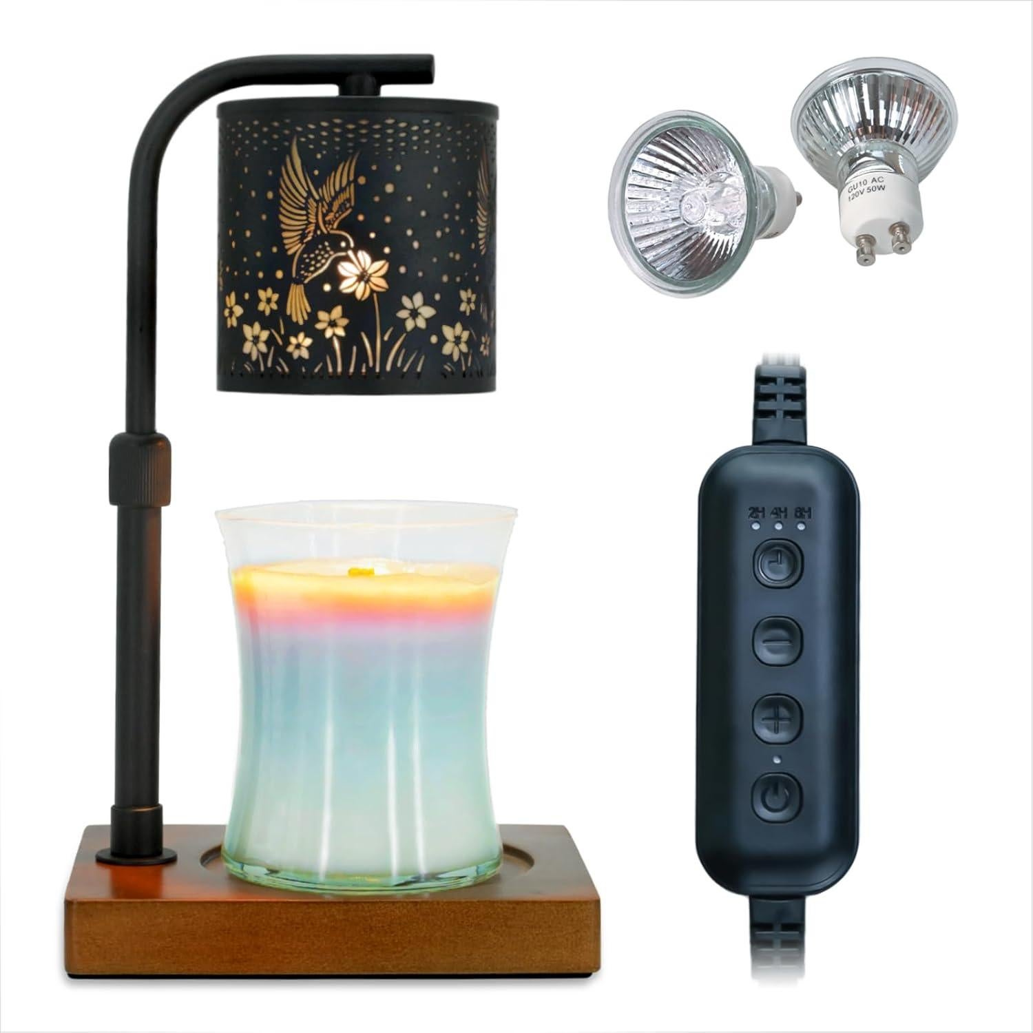 Lámpara Calentadora de Velas Eandisom 2 Paquete Negro