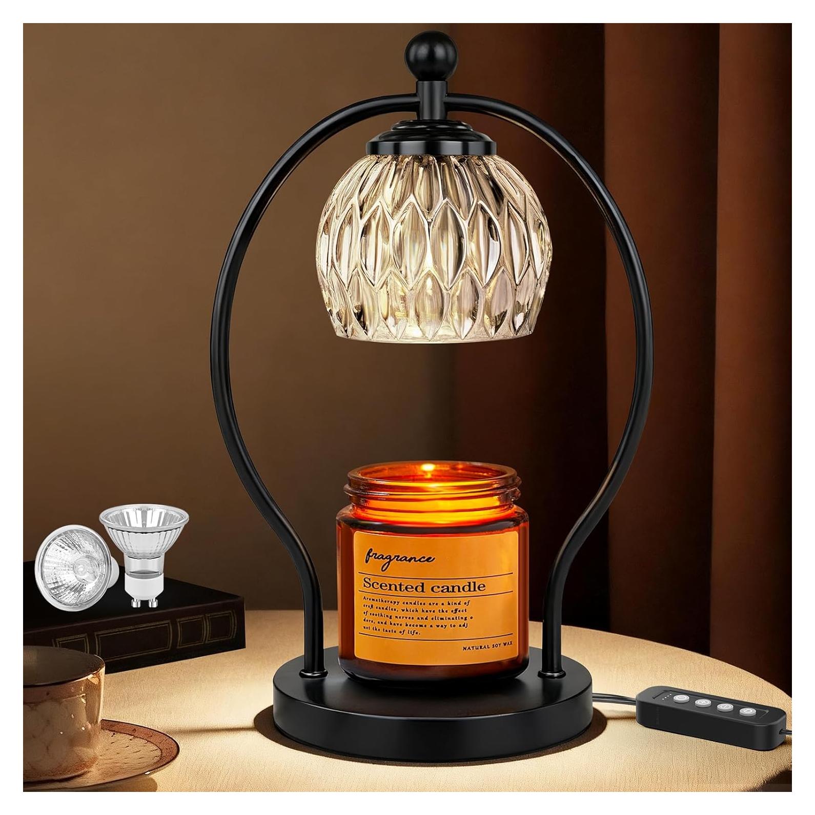 Lámpara Calentadora de Velas LANICHO con Temporizador y 2 Bombillas