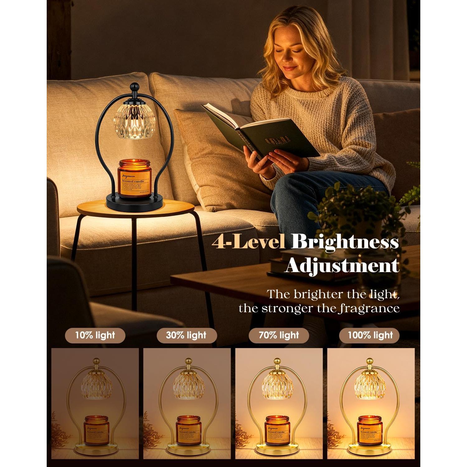 Lámpara Calentadora de Velas LANICHO con Temporizador y 2 Bombillas