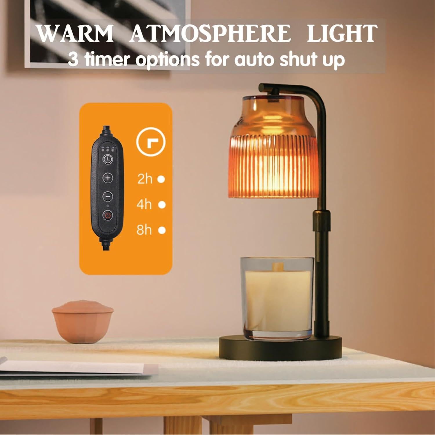 Lámpara Calentadora de Velas Showyearn Ajustable 12.4x29.9cm