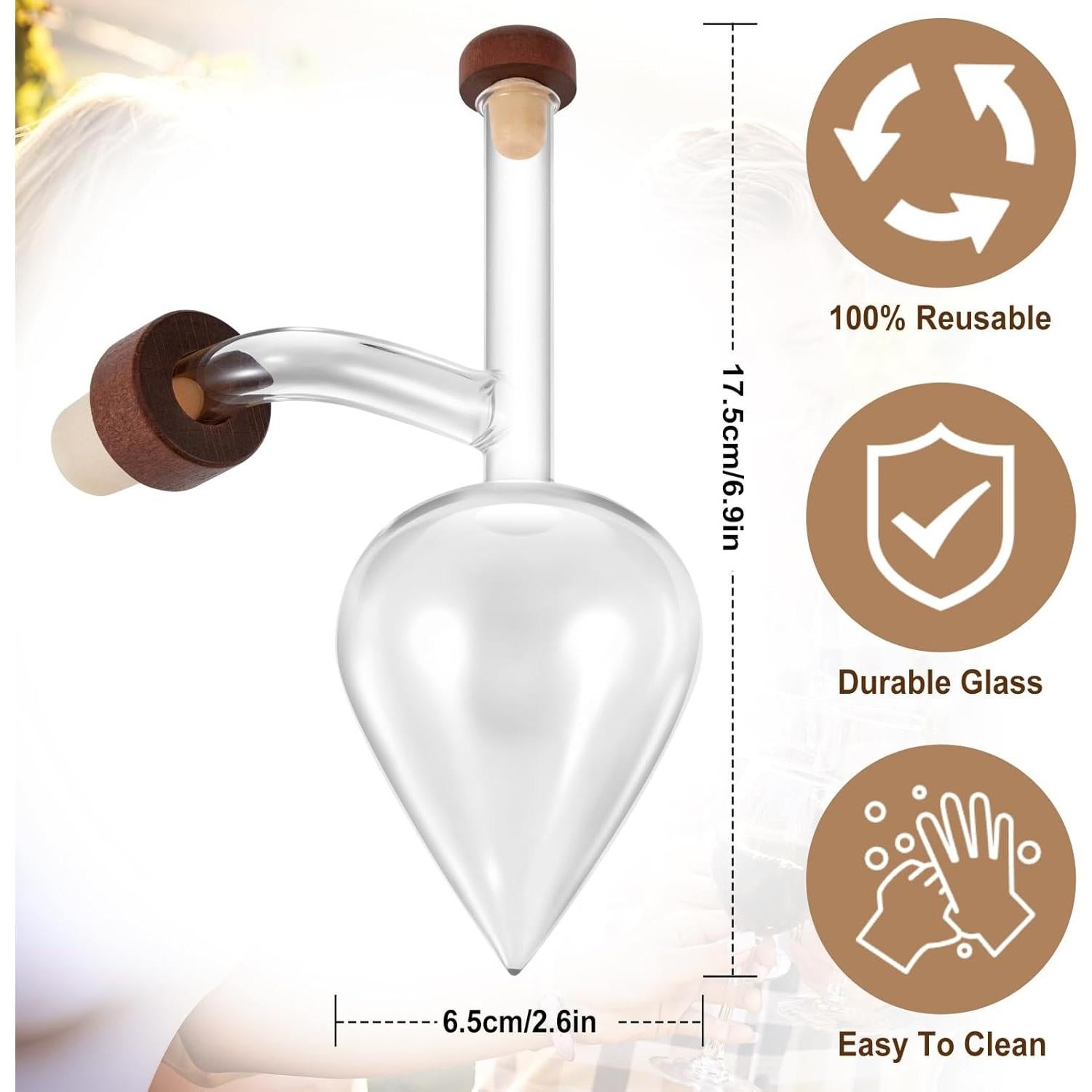 Decantador de vino CHENGU con aireador y vertedor 17.5x6.5cm