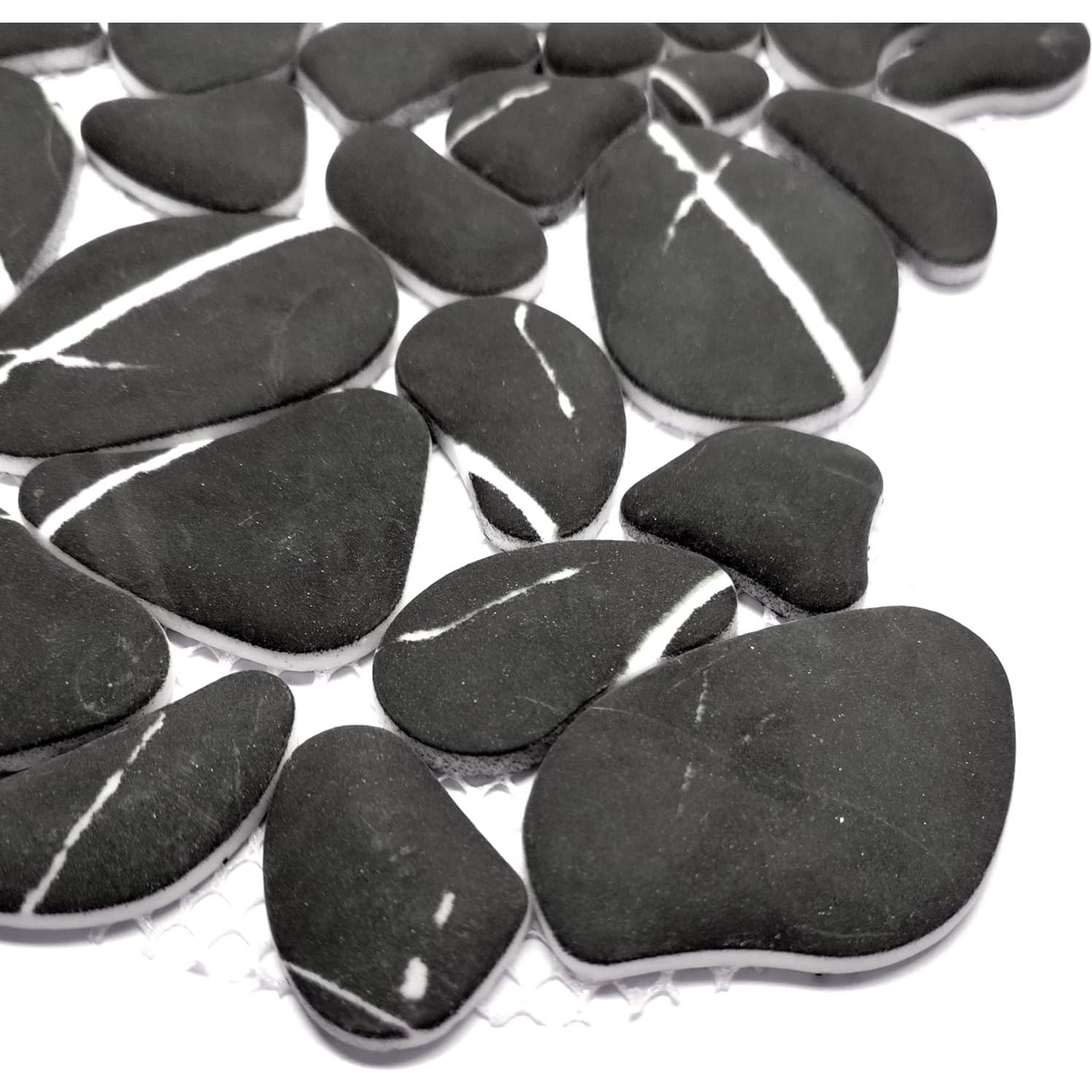 Baldosa de Guijarros Sunwings Negro Marquina 10 Hojas 0.73 m²