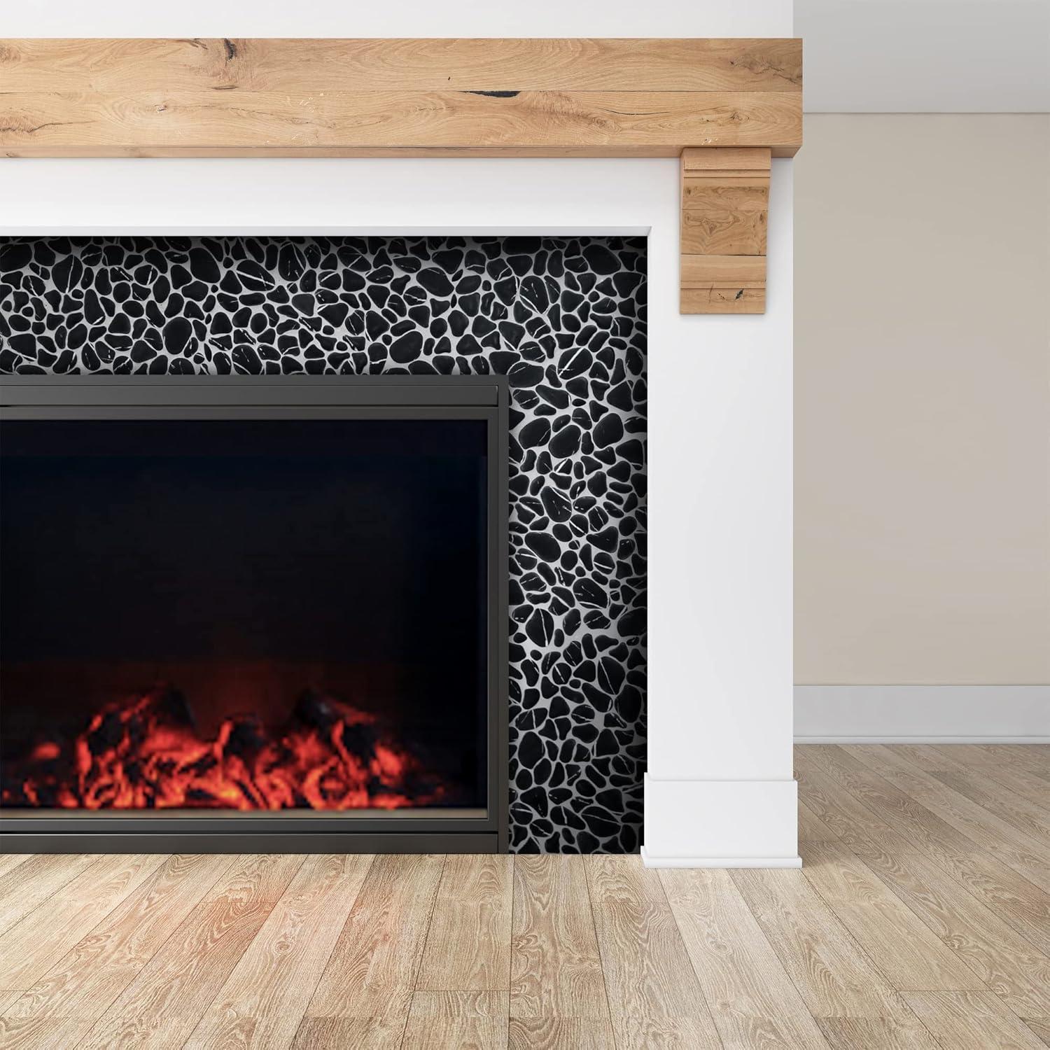 Baldosa de Guijarros Sunwings Negro Marquina 10 Hojas 0.73 m²