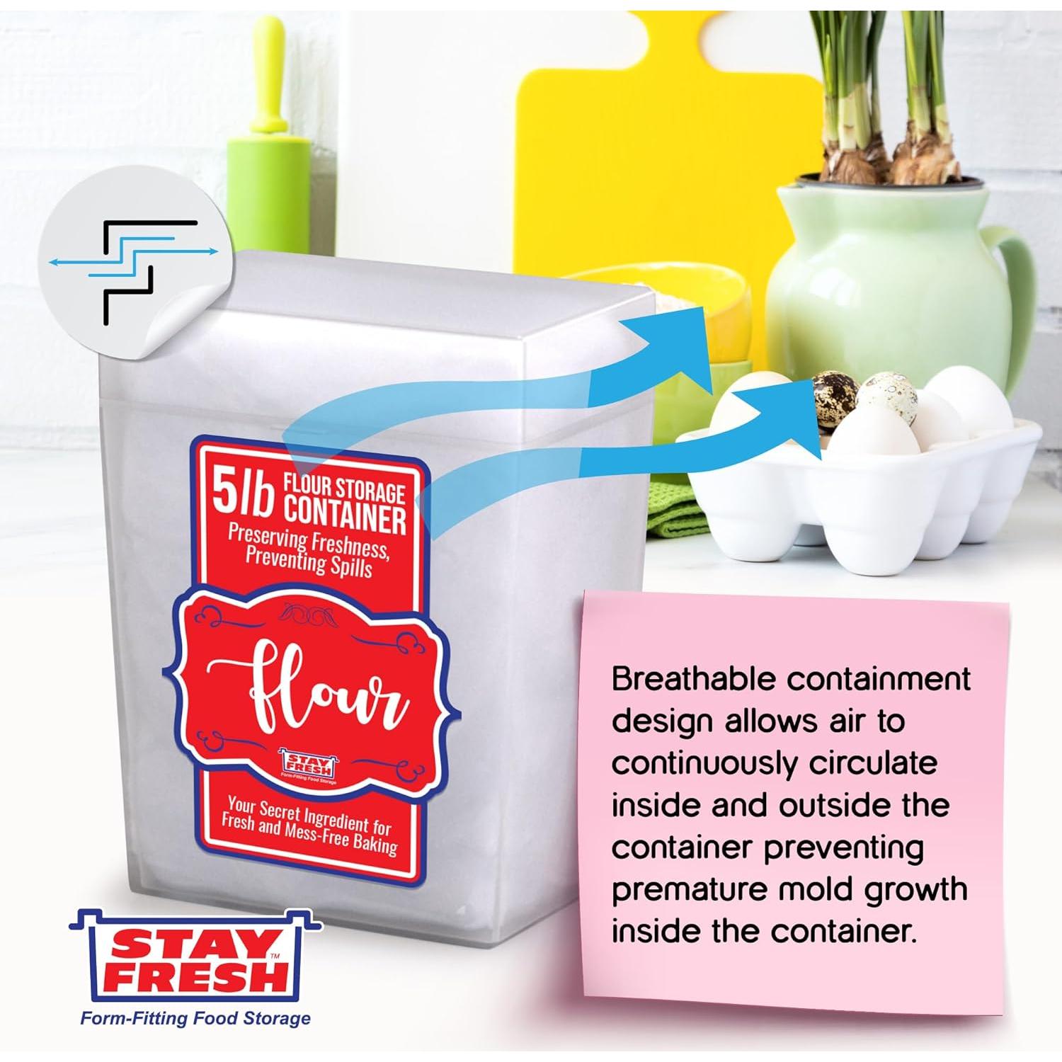 Contenedor de Almacenamiento de Harina Stay Fresh 2.27kg