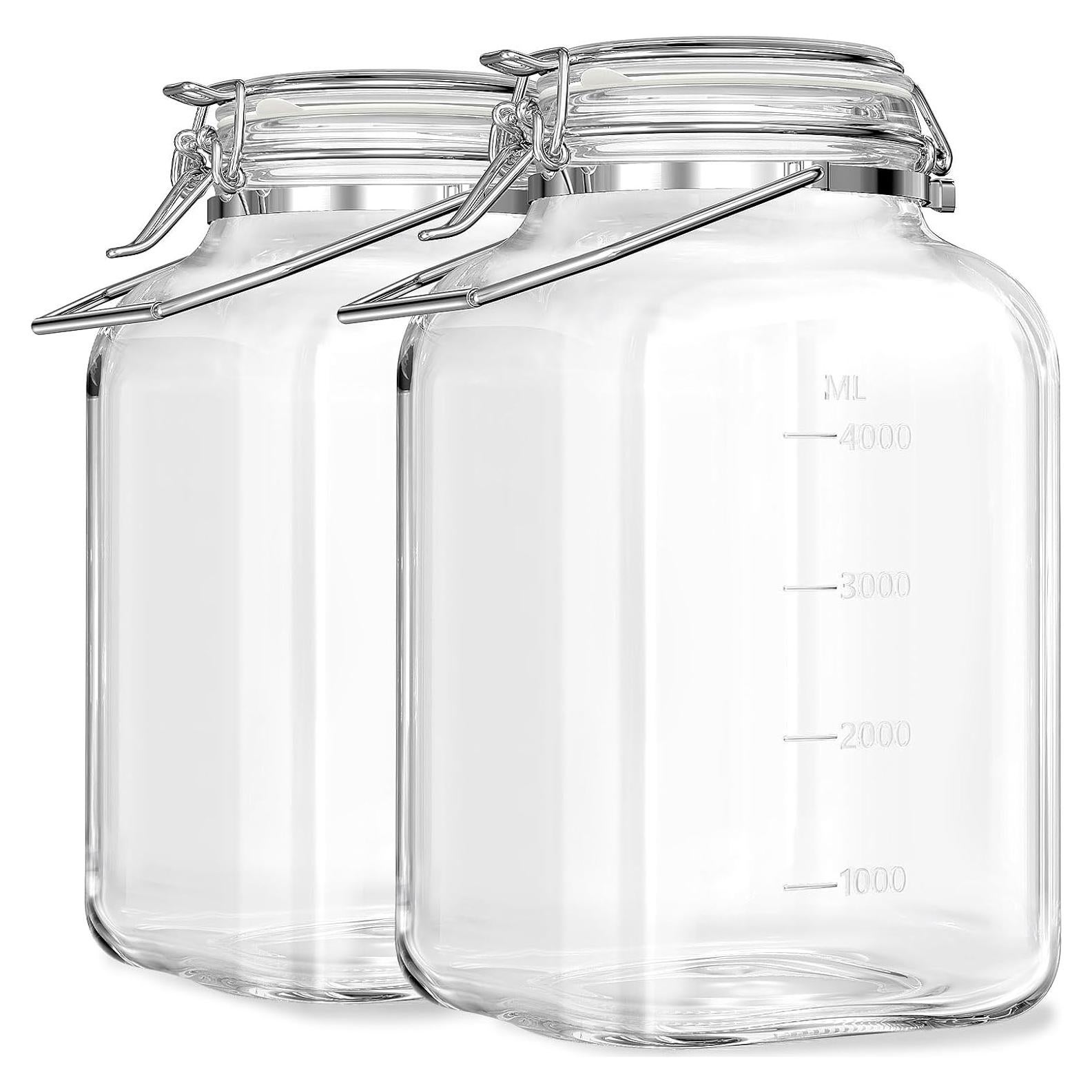 Tarros de Vidrio Herméticos 1.5 Galones Sovietiep - 2 Unidades