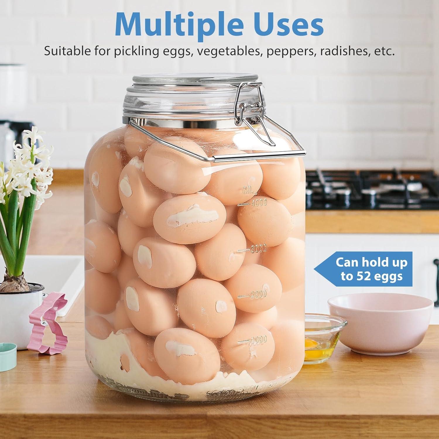 Tarros de Vidrio Herméticos 1.5 Galones Sovietiep - 2 Unidades