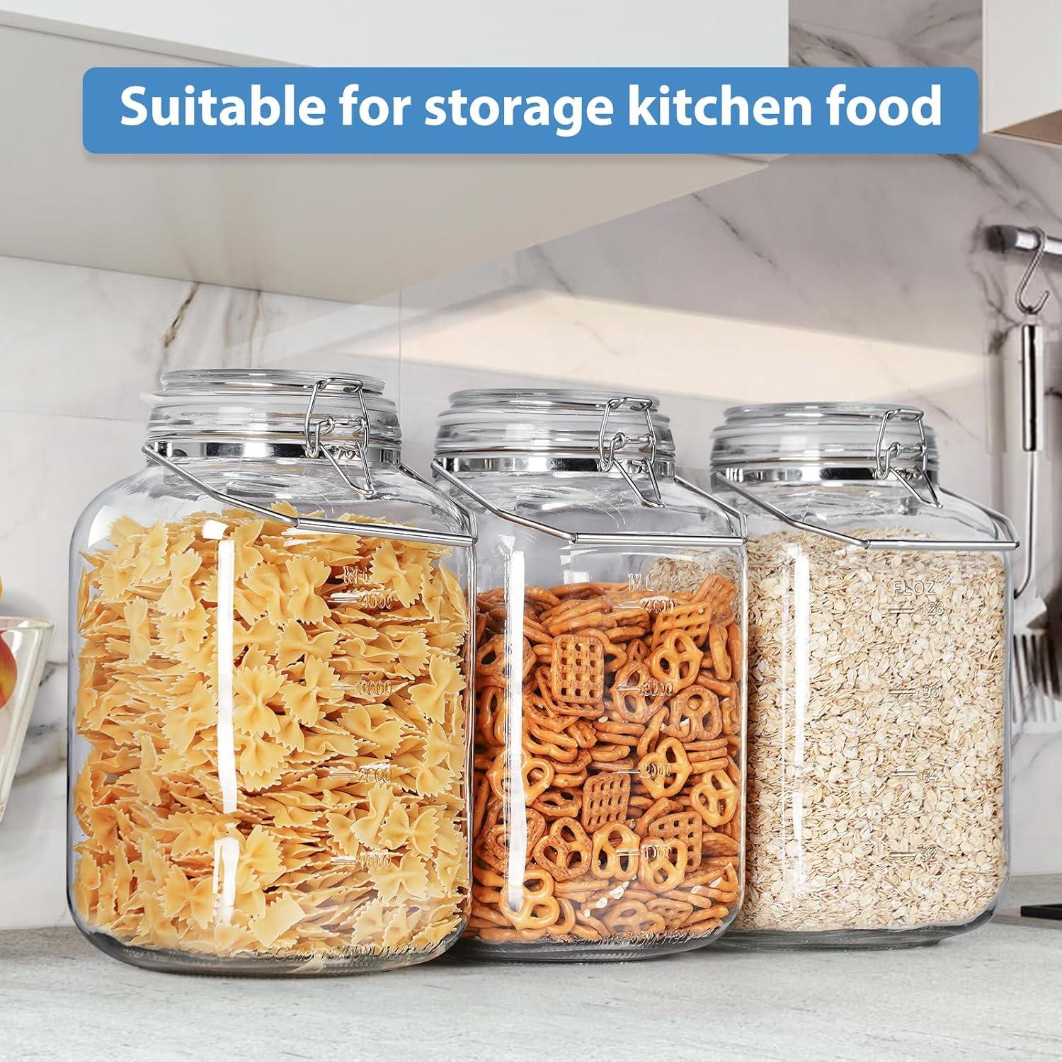 Tarros de Vidrio Herméticos 1.5 Galones Sovietiep - 2 Unidades