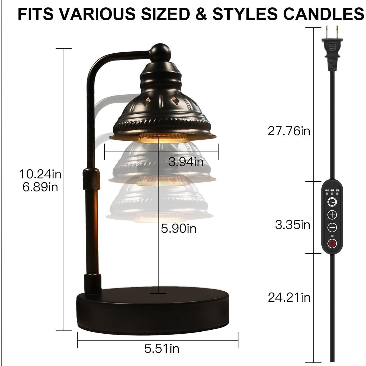 Lámpara Calentadora de Velas LIDORE con Temporizador y USB