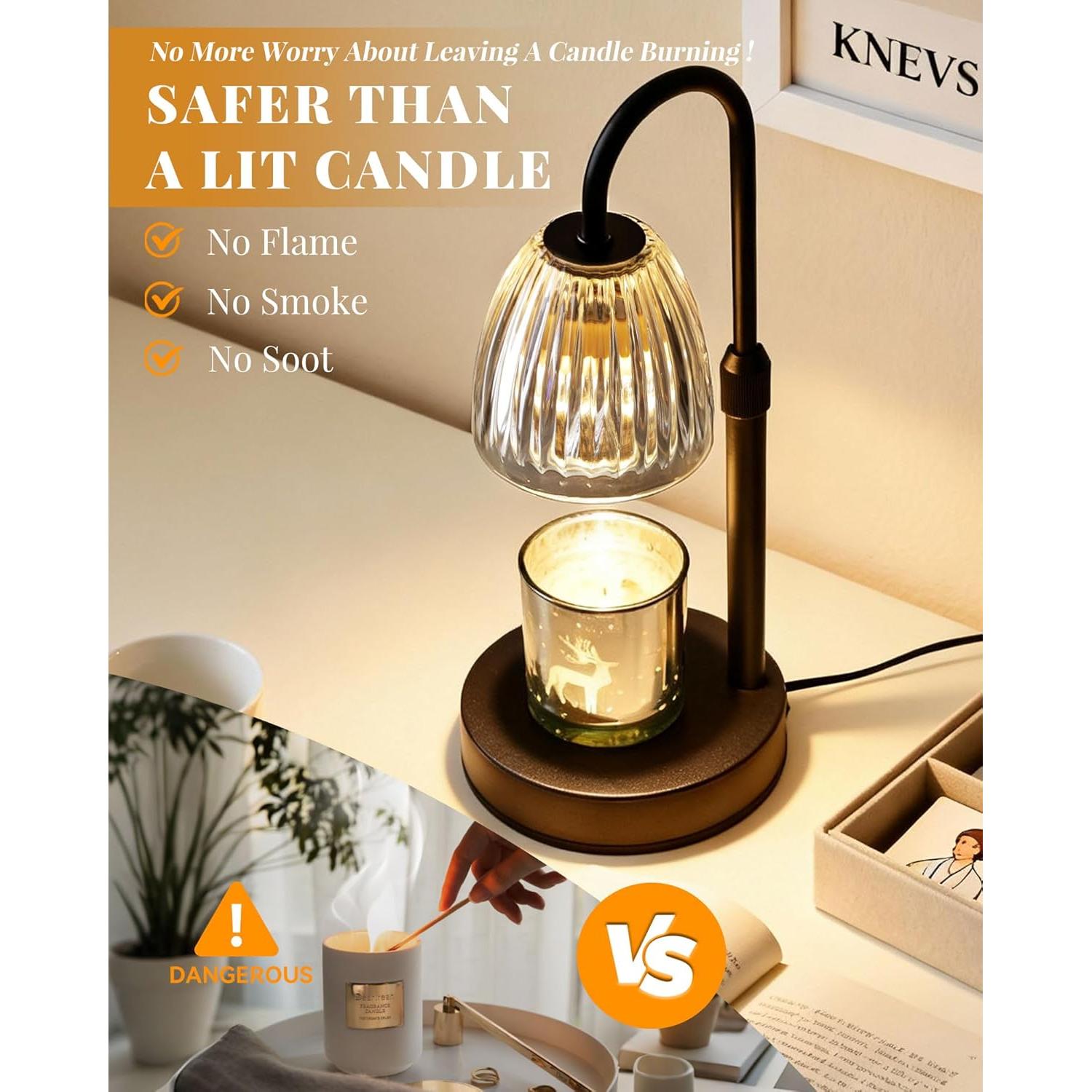 Lámpara Calentadora de Velas Linstaine Regulable con Temporizador