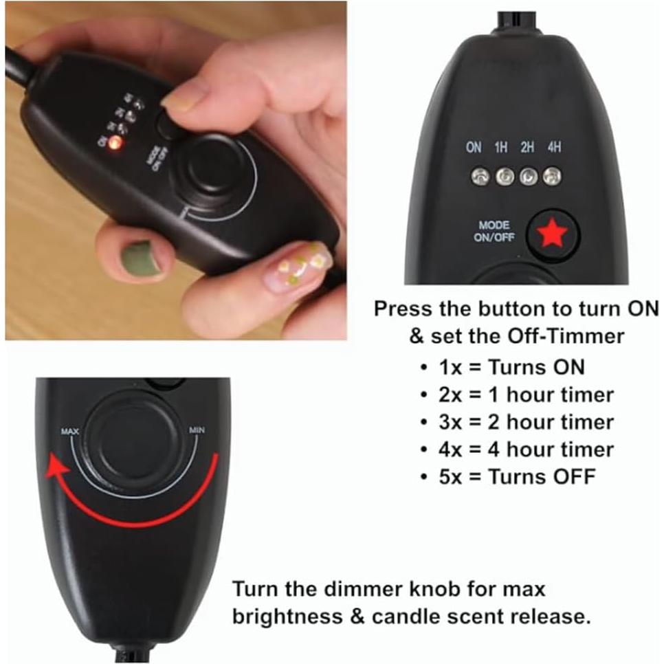 Lámpara Calentadora de Velas WICCA WICKS Bronce Frotado