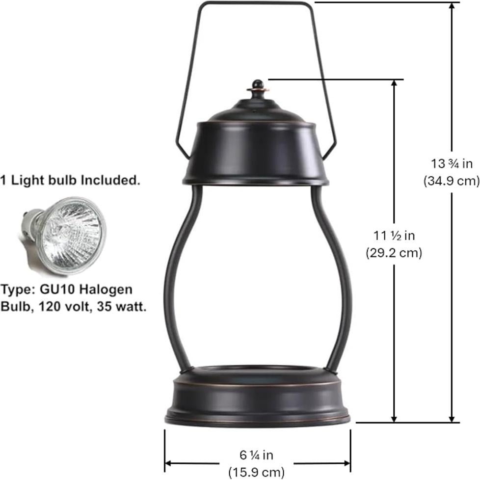 Lámpara Calentadora de Velas WICCA WICKS Bronce Frotado