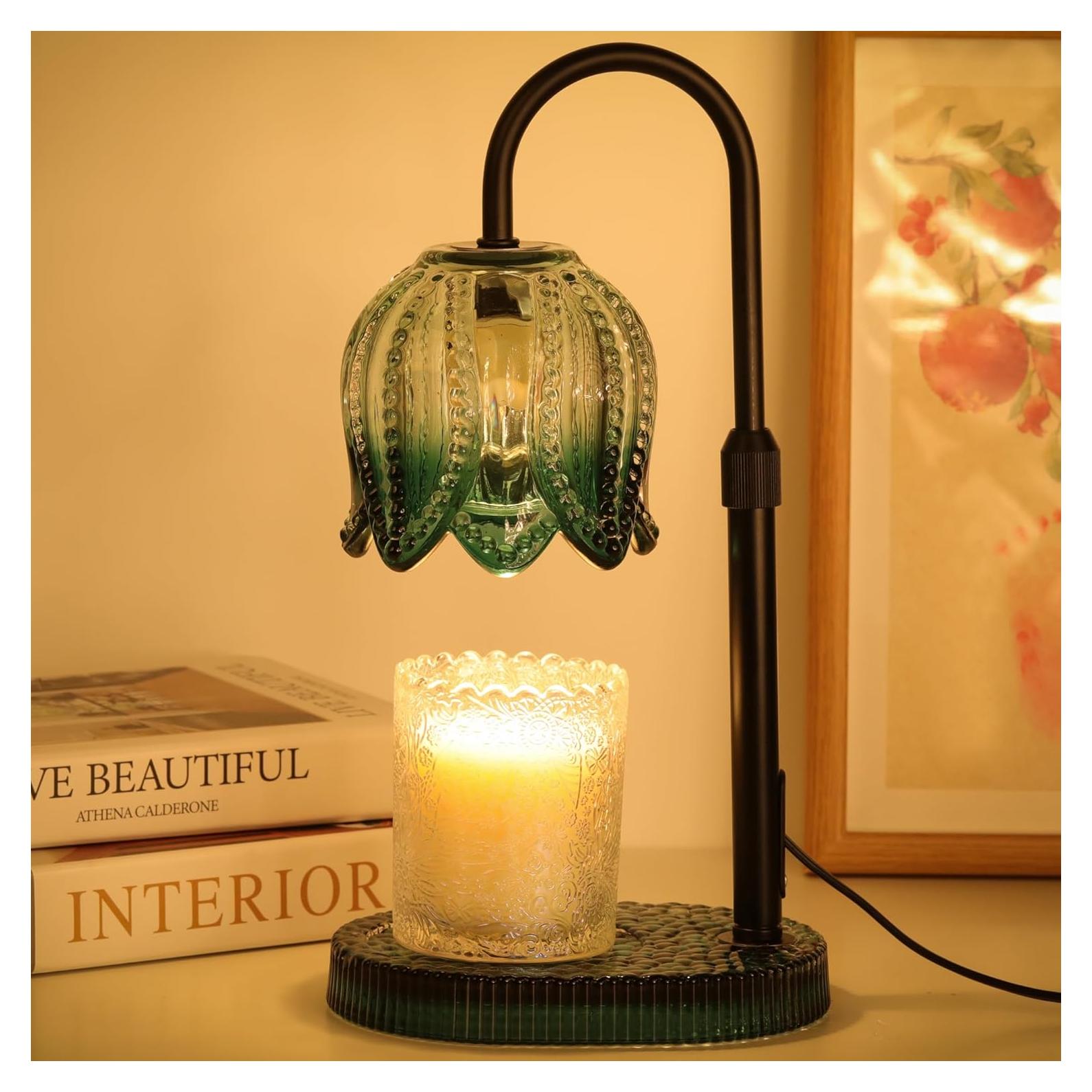 Lámpara Calentadora de Velas UYGEHGB Tulipán Verde 50W