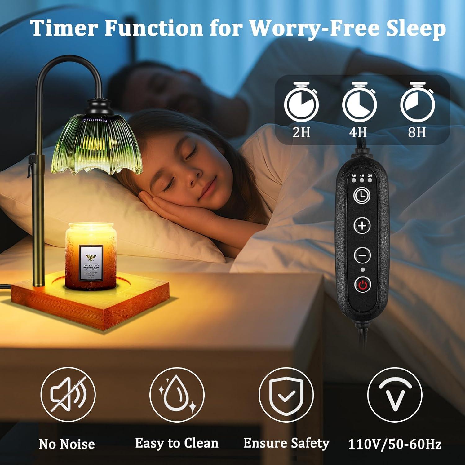 Lámpara Calentadora de Velas YGS-Tech con Temporizador y Regulador