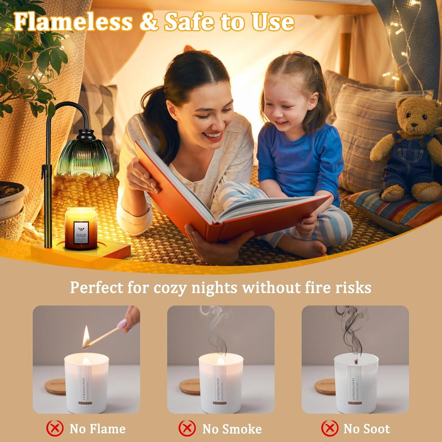 Lámpara Calentadora de Velas YGS-Tech con Temporizador y Regulador