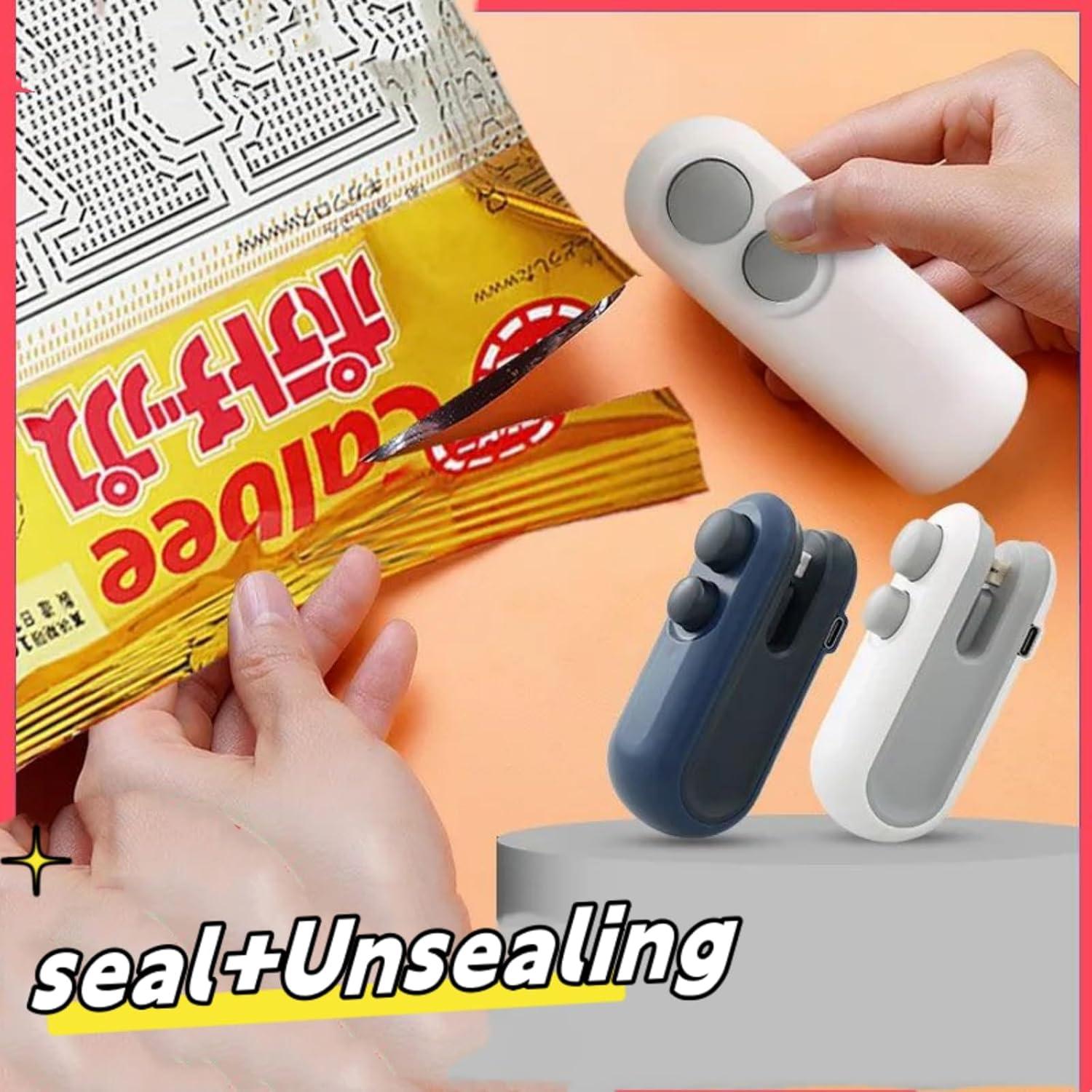 Mini Sello de Bolsas HAMAPI 2 en 1 Recargable Blanco