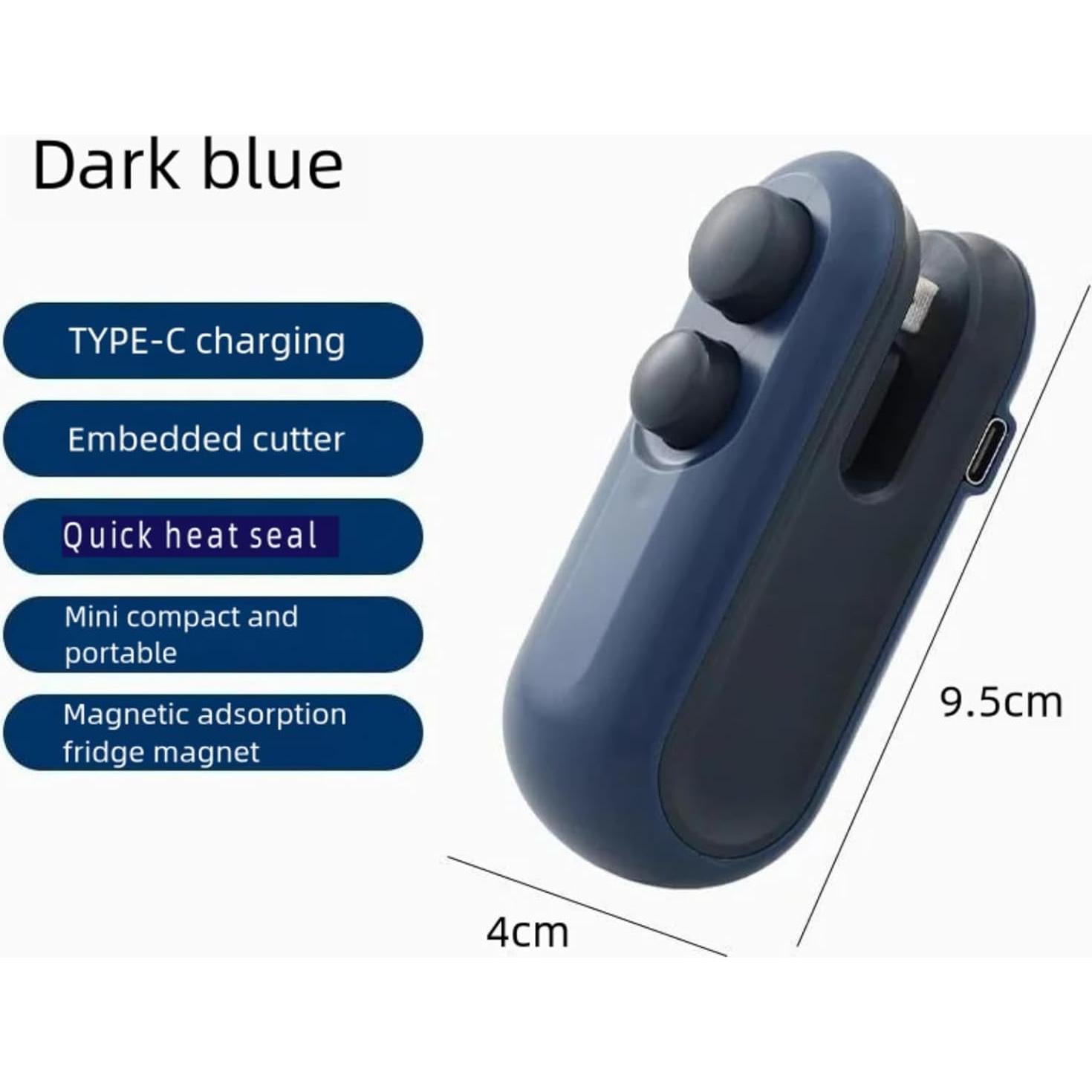 Mini Sello de Bolsas HAMAPI 2 en 1 Recargable Blanco