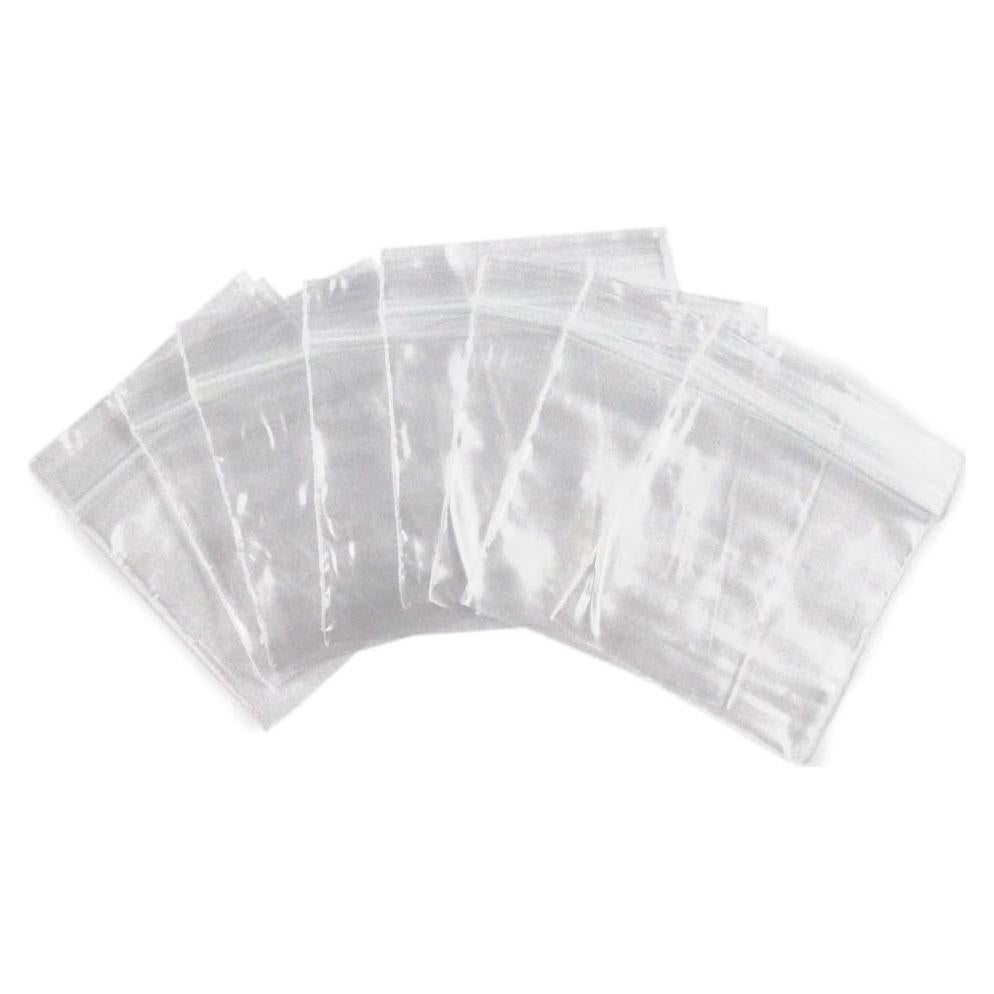 100 Bolsas de Plástico Autocierre 5.08cm x 5.08cm 2mm