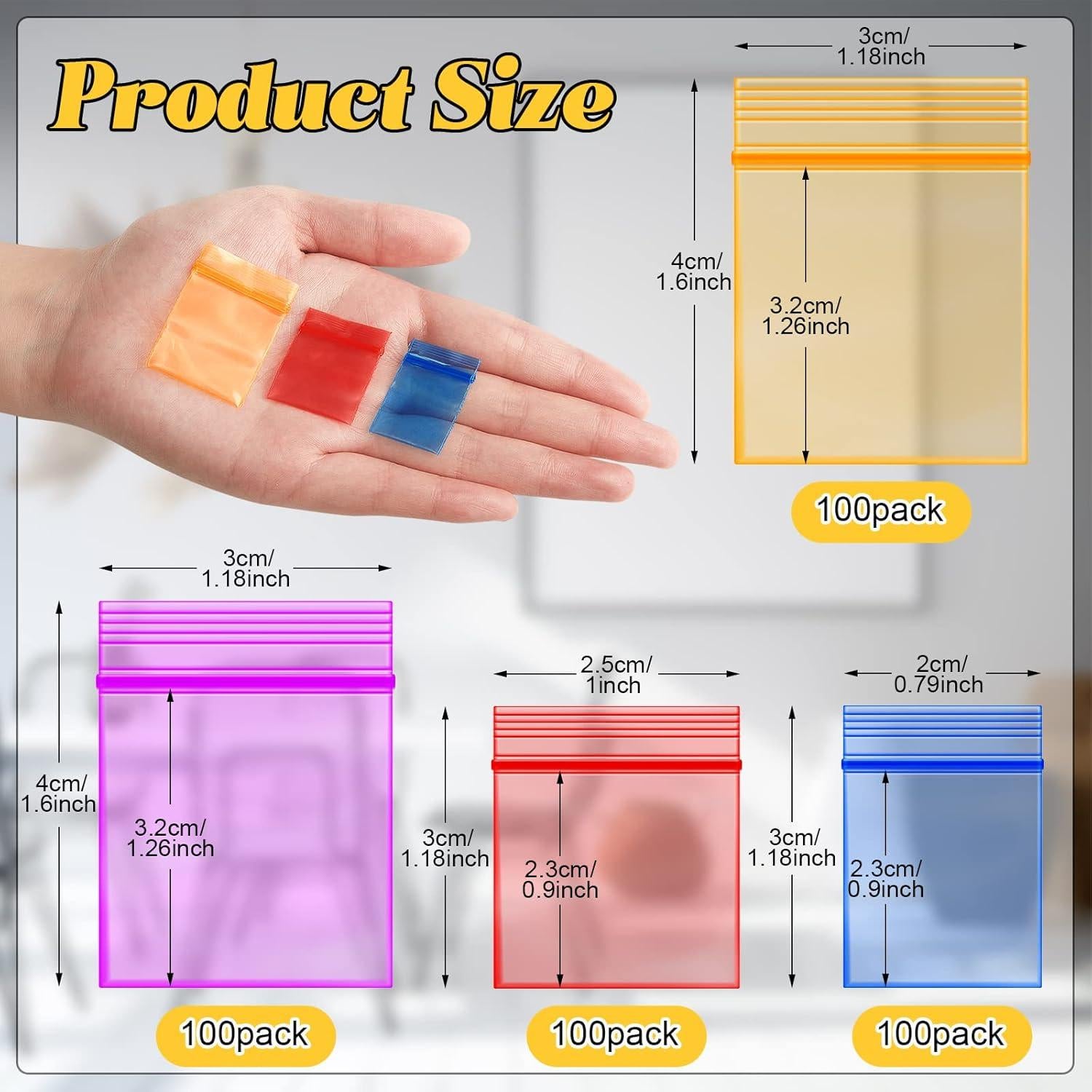 400 Bolsas de Plástico Reutilizables Chinco - 7 MIL Grueso