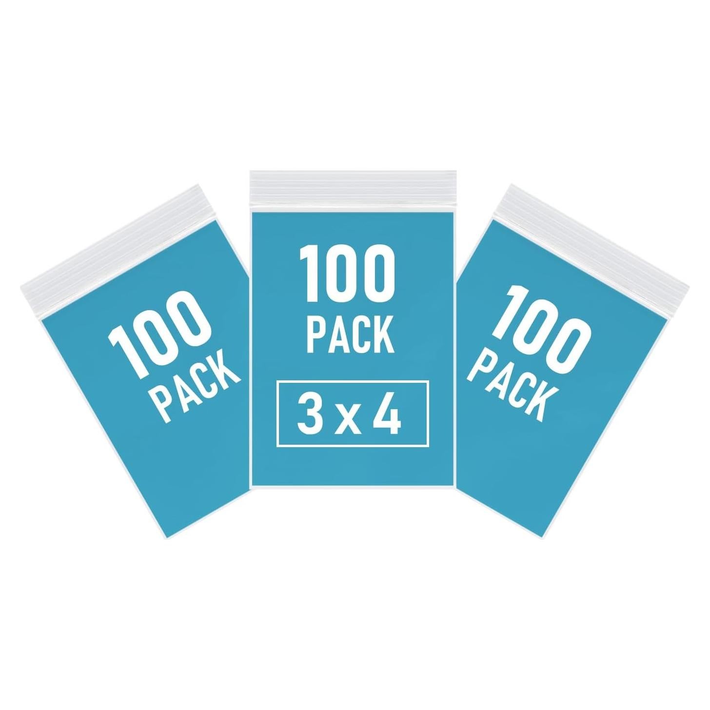 300 Bolsas Plásticas Pequeñas 7.6 x 10.2 cm Recerrables