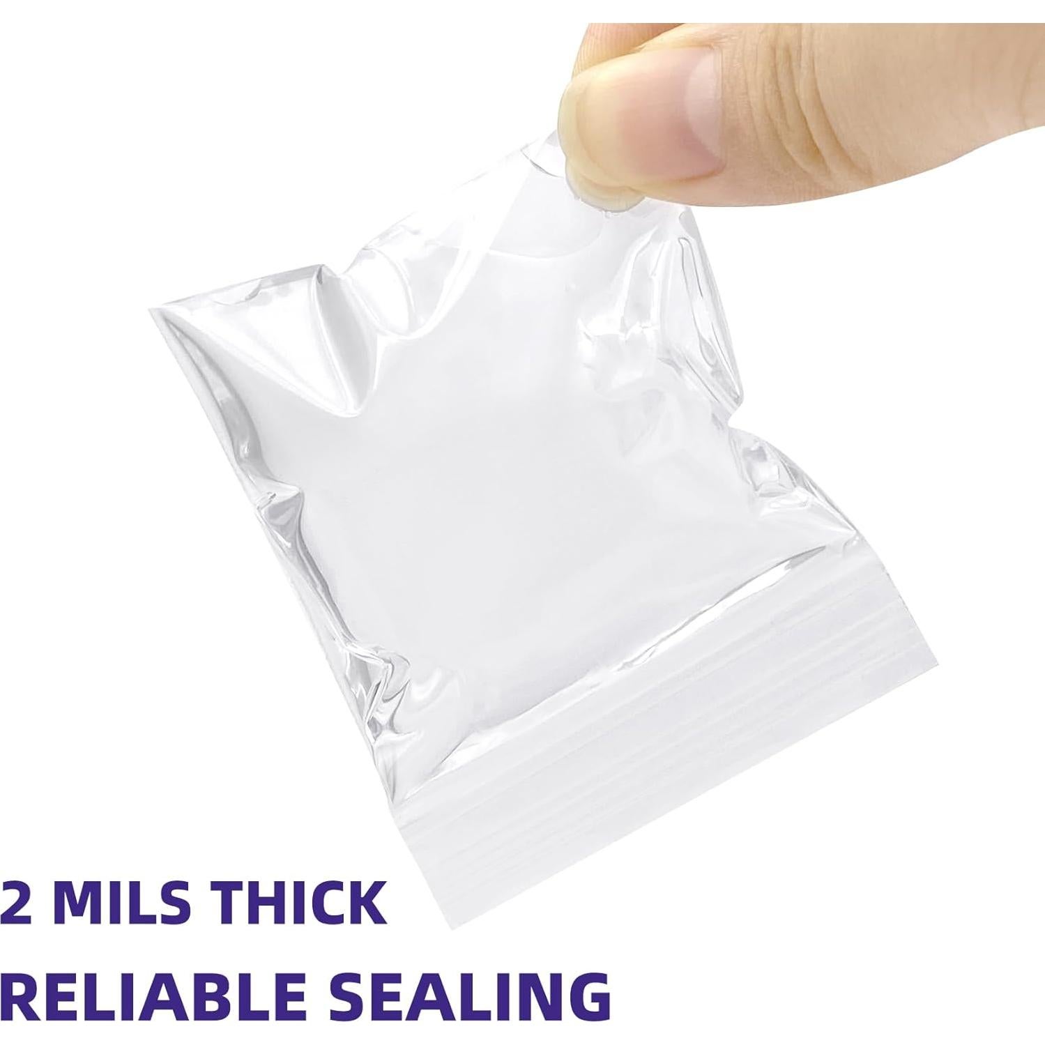 Bolsas de Plástico con Cierre Yotelab 2x2 cm - 200 Piezas Transparentes