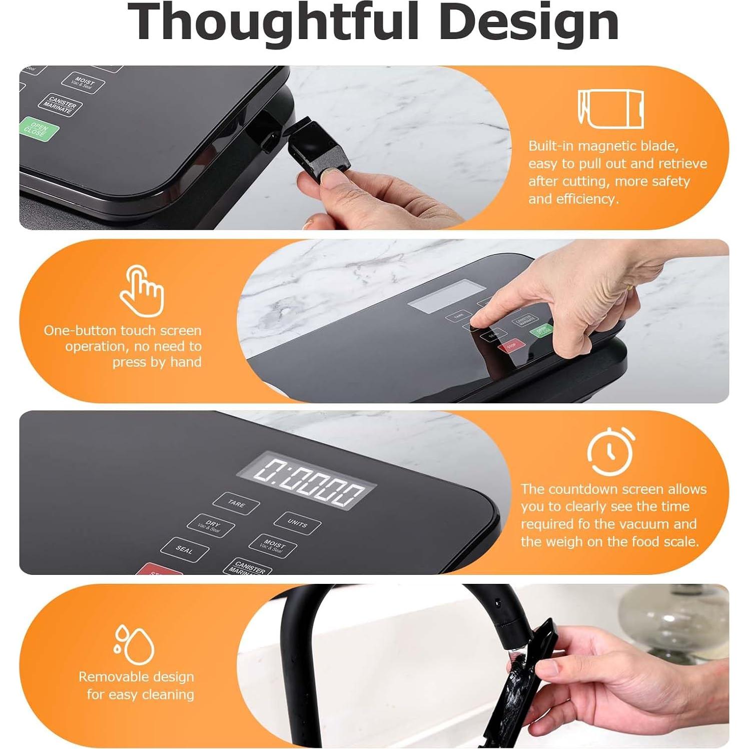 Máquina de Sellado al Vacío MAXVINI VS6680R 85KPA Automática