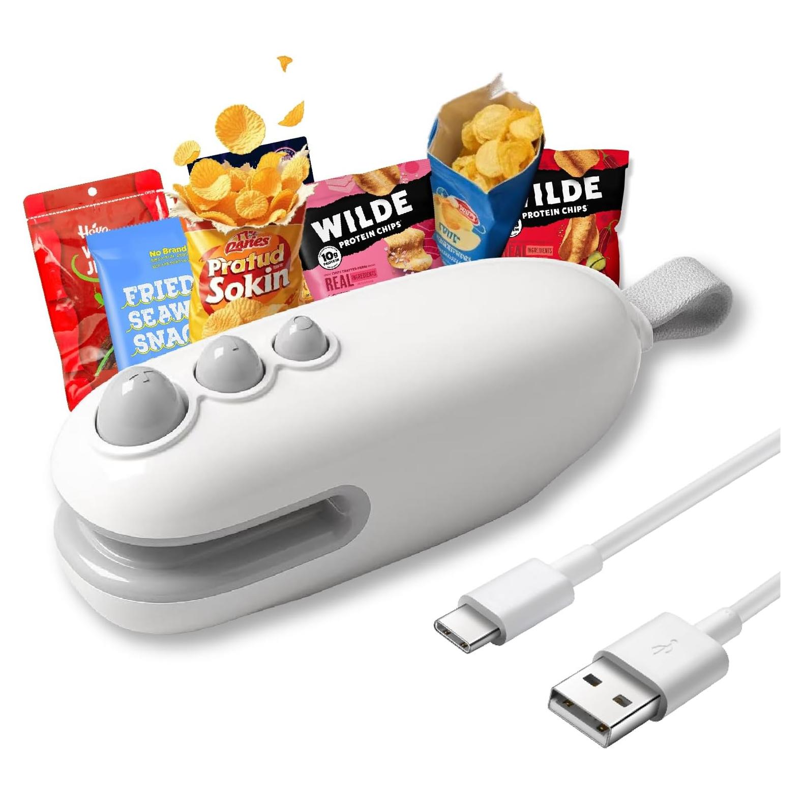 Mini Sello Térmico Aebveicc 2 en 1 Recargable para Bolsas