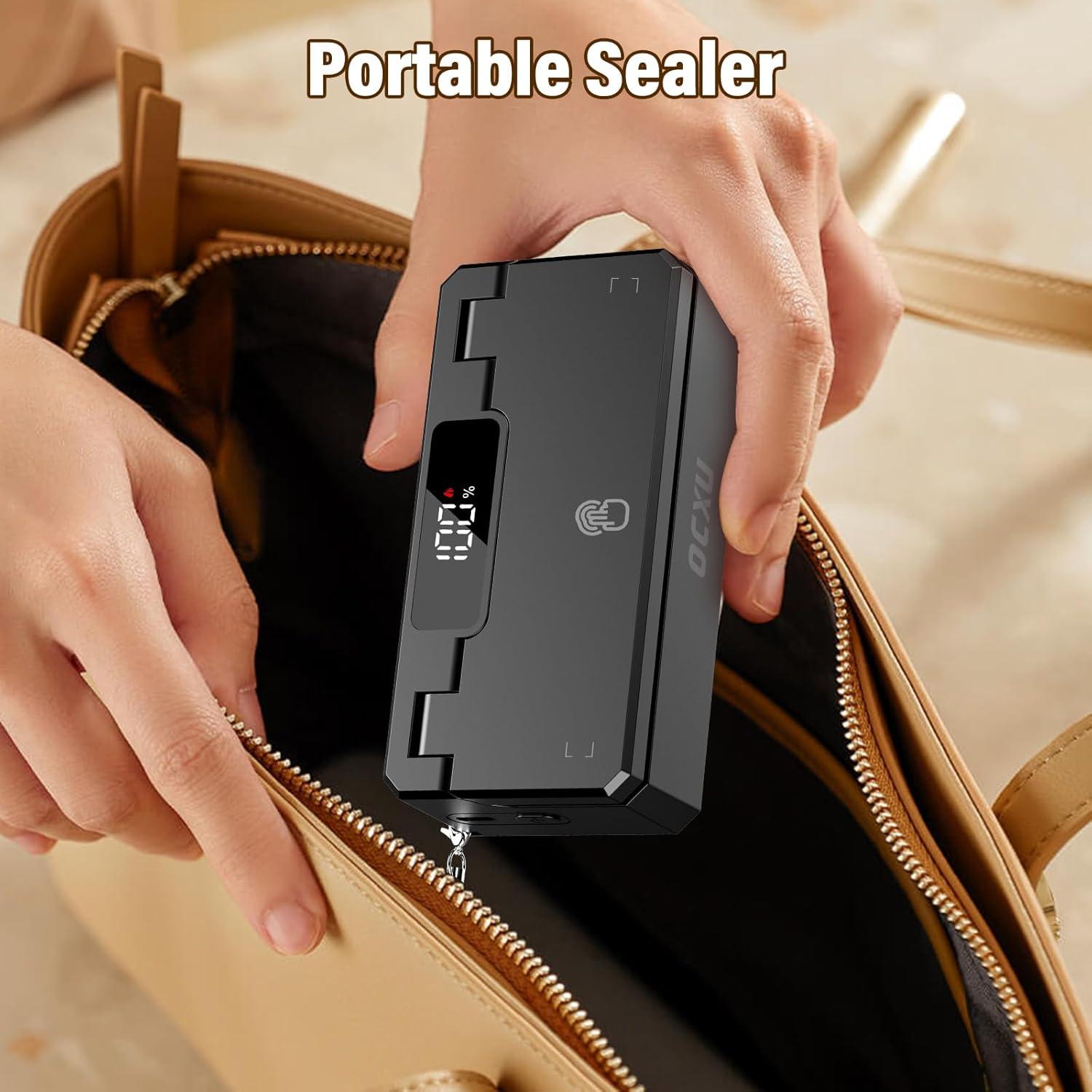 Sellador de Bolsas Mini OCXU 4 en 1 Recargable 3000mAh