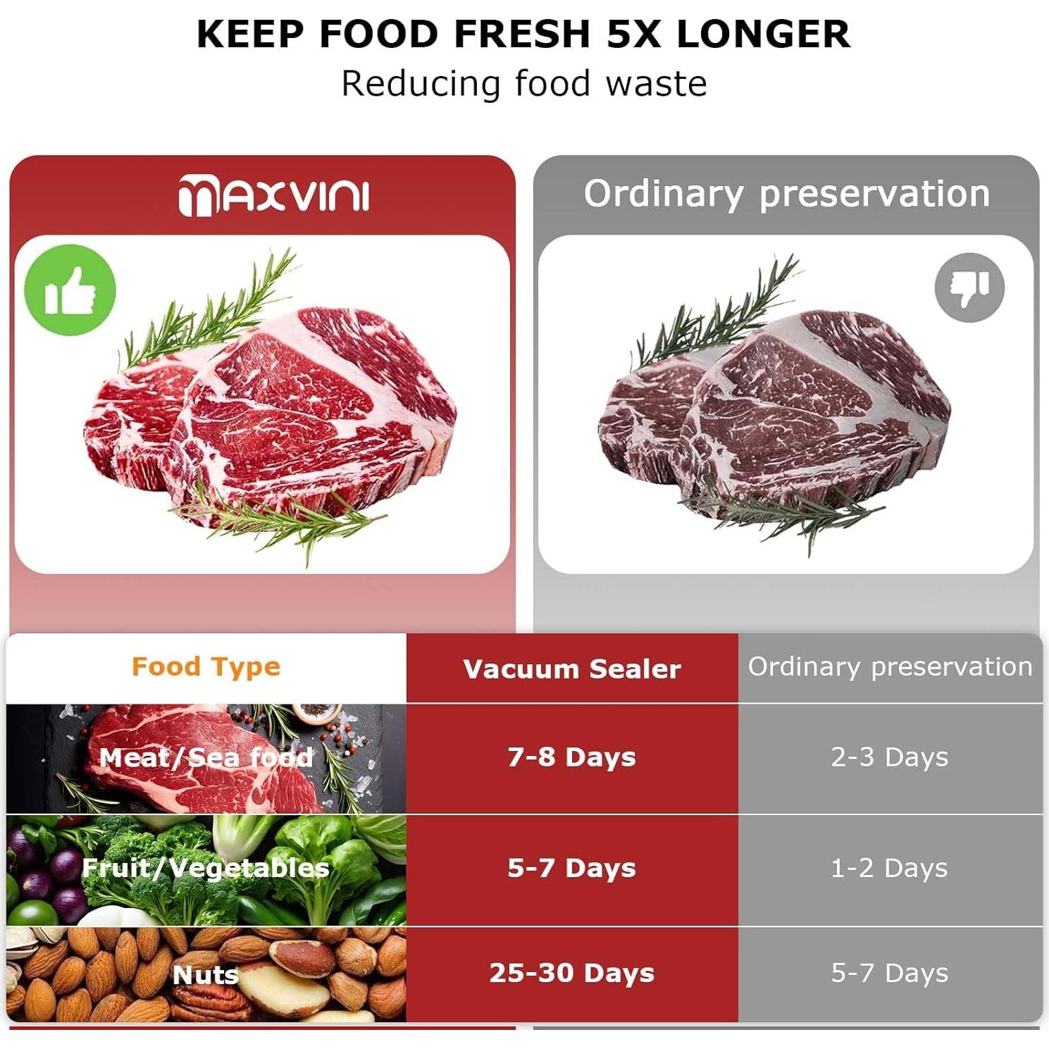 Máquina de Sellado al Vacío MAXVINI VS6630 65KPA Compacta