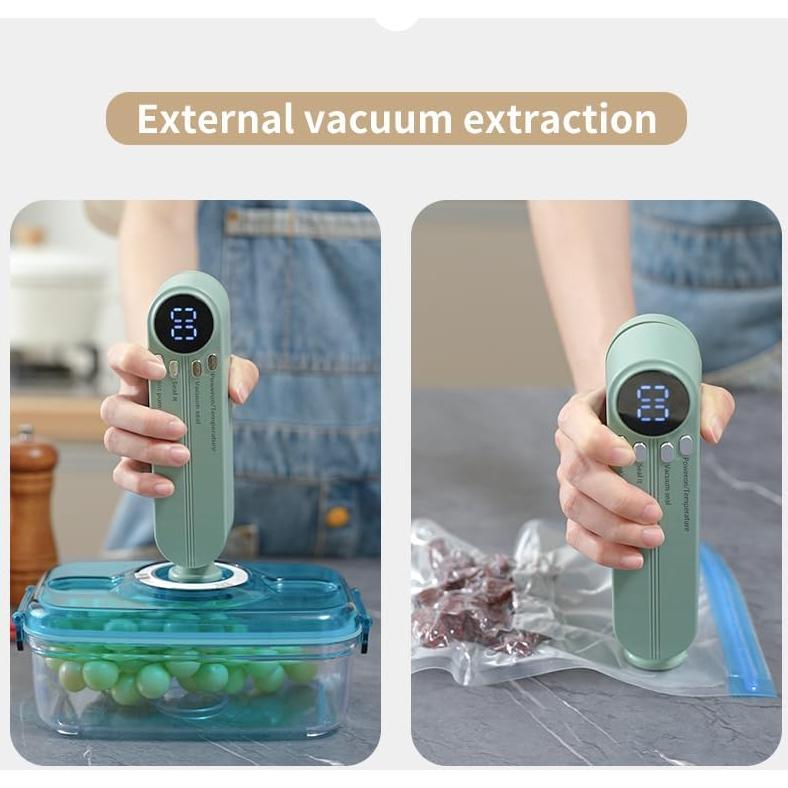 Sellador de Bolsas Mini Inalámbrico Honkpop 3 en 1 Verde