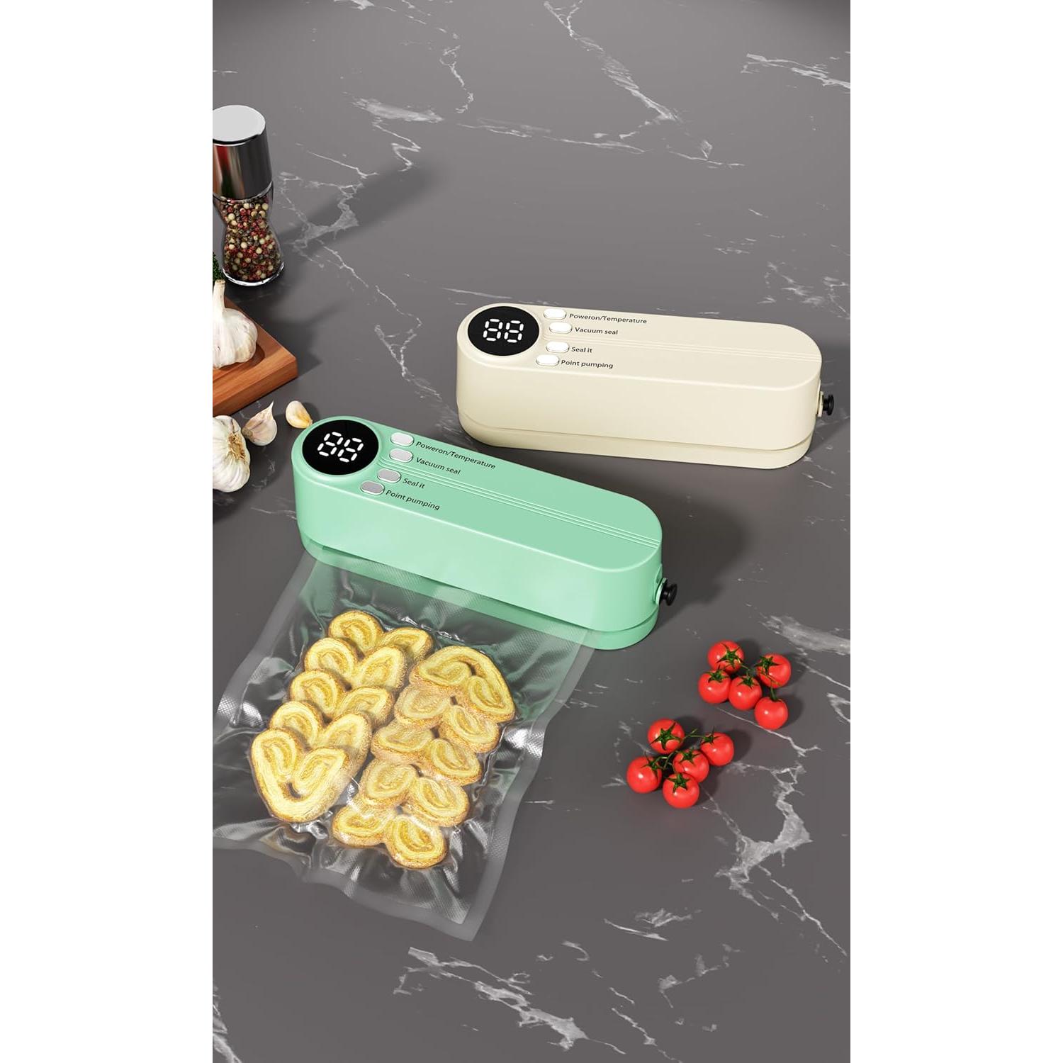 Sellador de Bolsas Mini Inalámbrico Honkpop 3 en 1 Verde