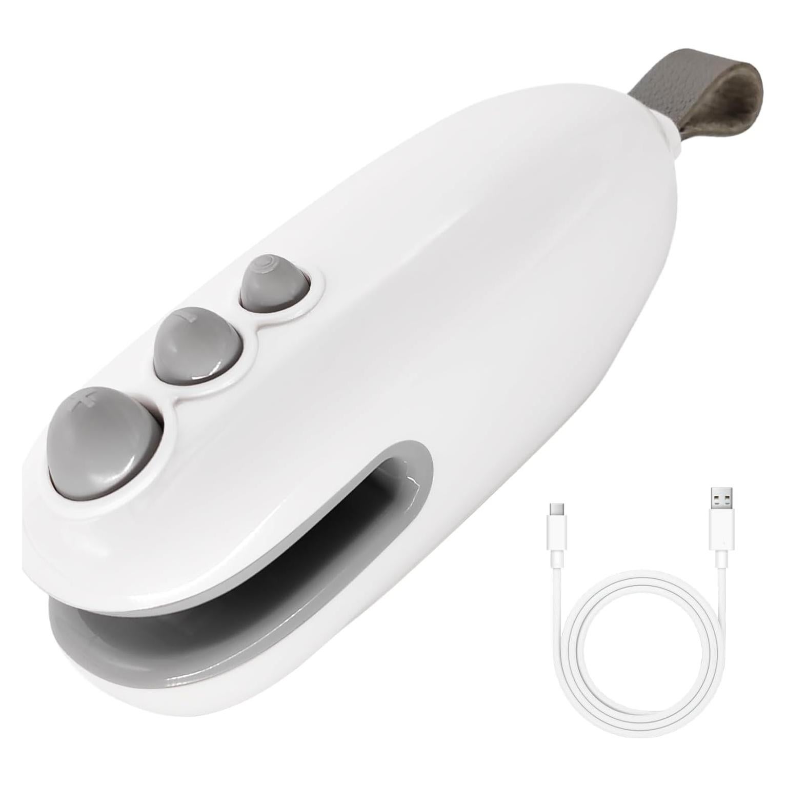 Mini Sello de Bolsas iRboWou Recargable USB-C 2 en 1 Blanco