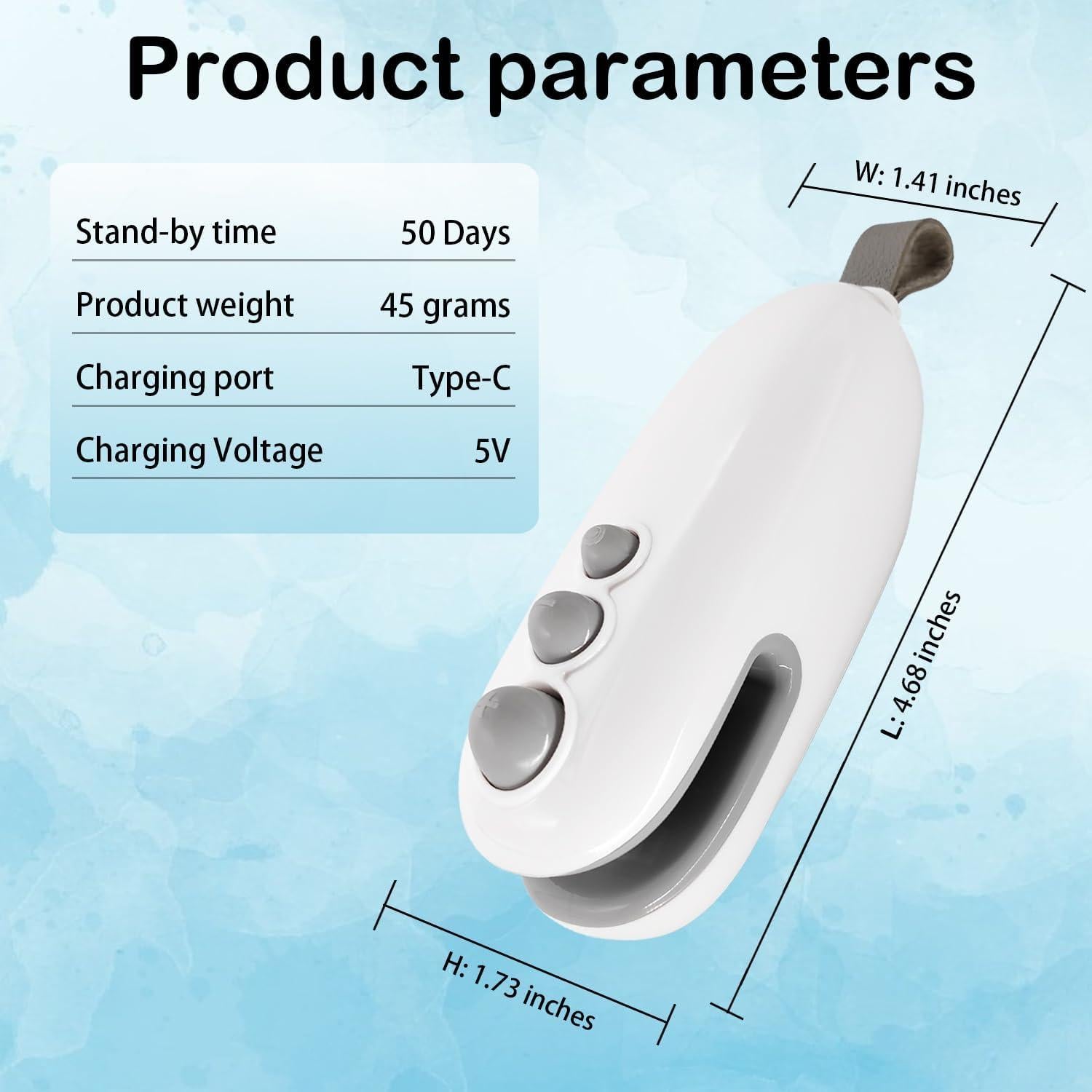 Mini Sello de Bolsas iRboWou Recargable USB-C 2 en 1 Blanco