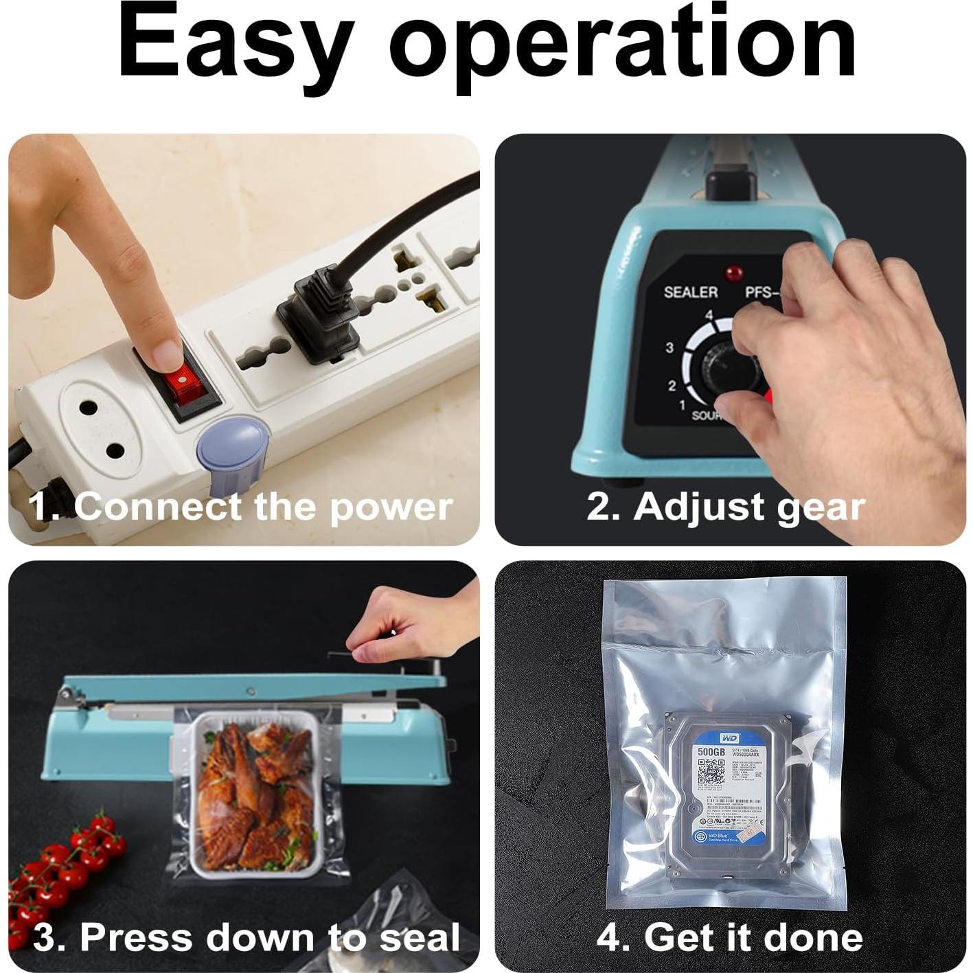 Máquina de Sellado por Impulso 8" YOYALANP Metal 150W