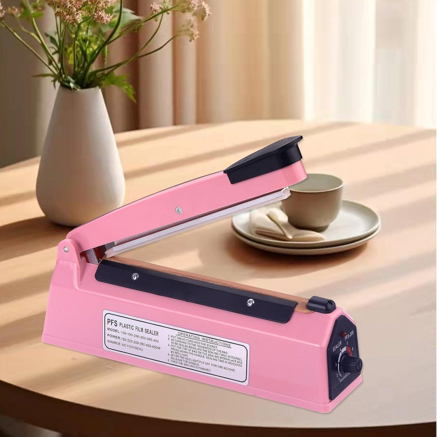 Sellador Térmico Manual de Bolsas WINTOWIN 20 cm Rosa