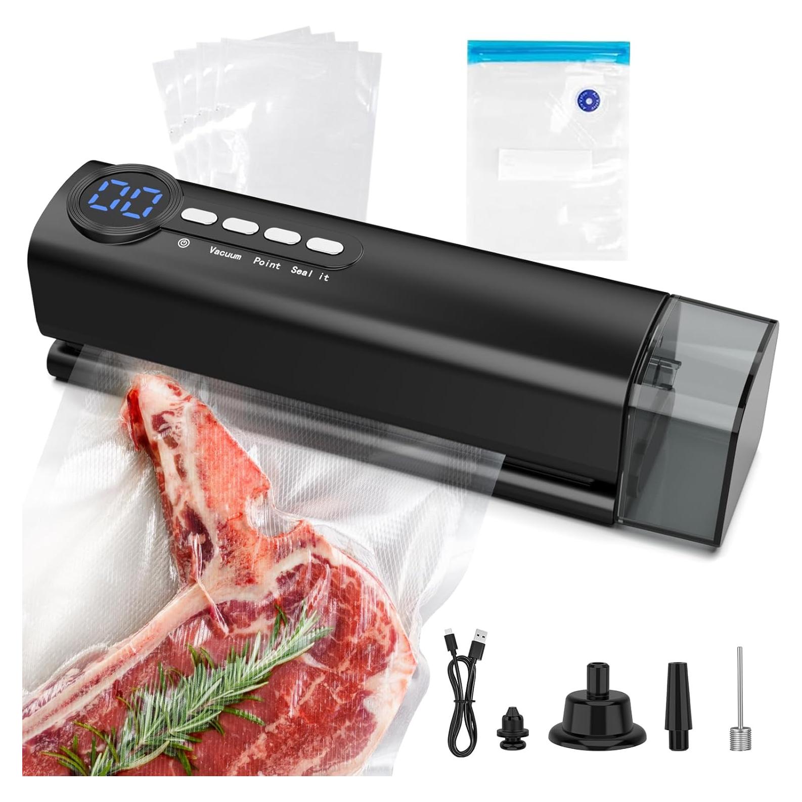 Sellador de Vacío Inalámbrico HUIJUTCHEN 3 en 1 Negro