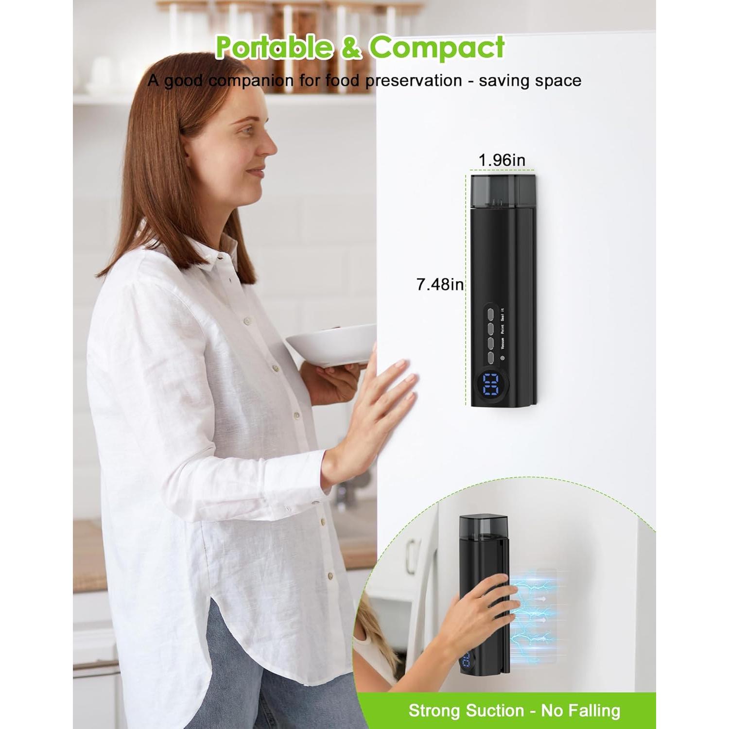 Sellador de Vacío Inalámbrico HUIJUTCHEN 3 en 1 Negro