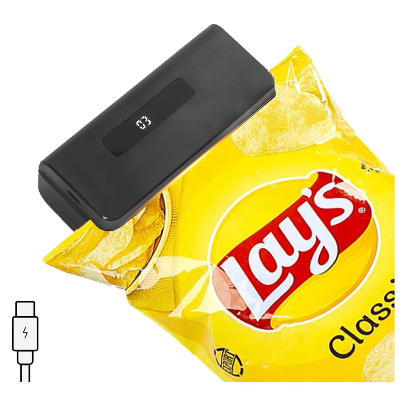 Mini Sello de Bolsas OMGOD Recargable 1300mAh - Cortador y Sellador