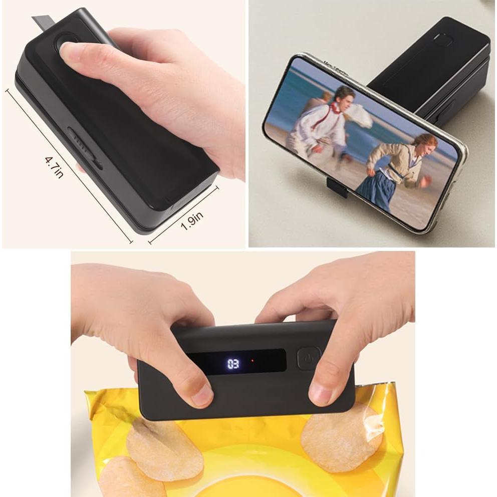 Mini Sello de Bolsas OMGOD Recargable 1300mAh - Cortador y Sellador